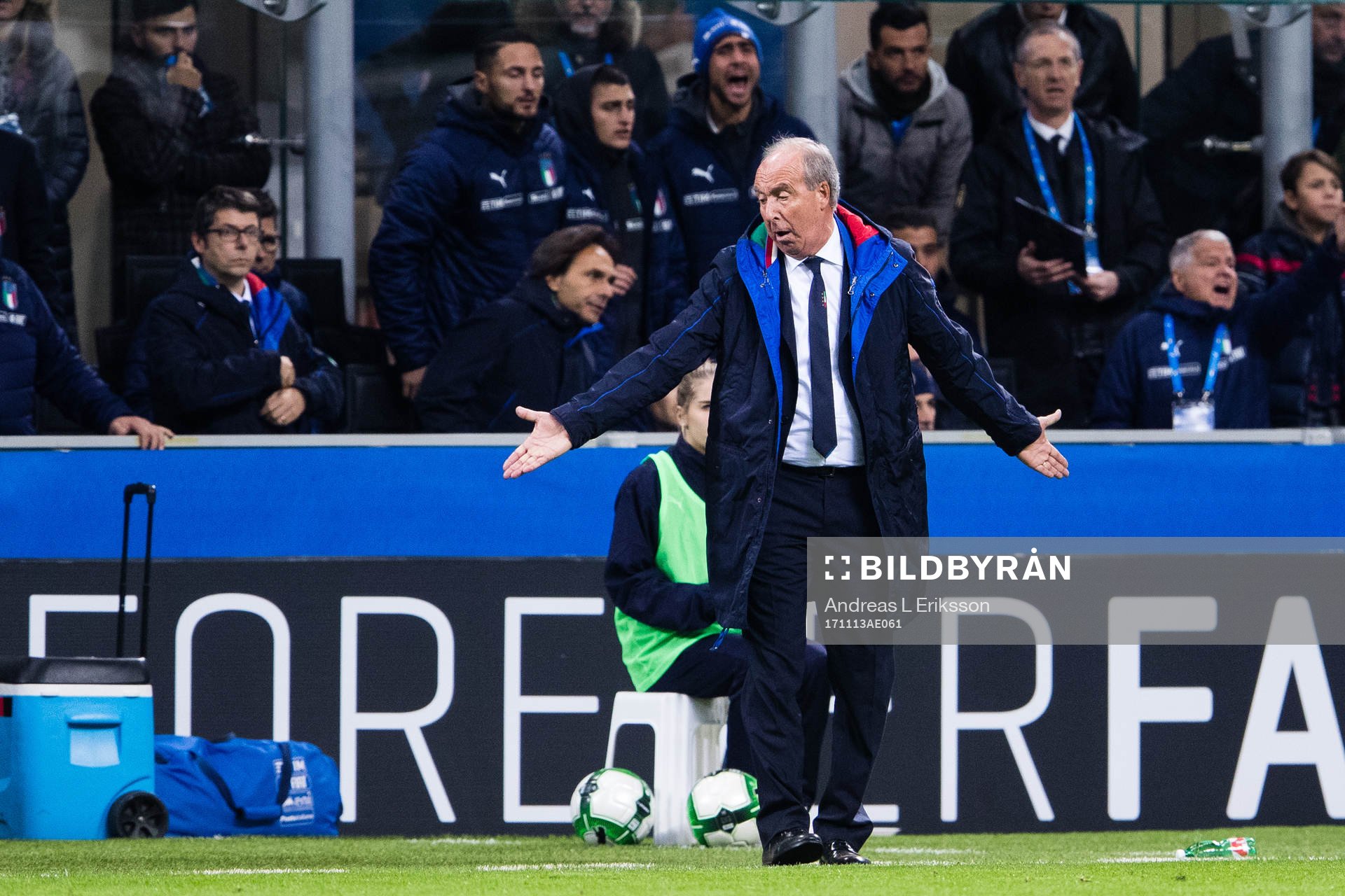 Italiens förbundskapten Gian Piero Ventura