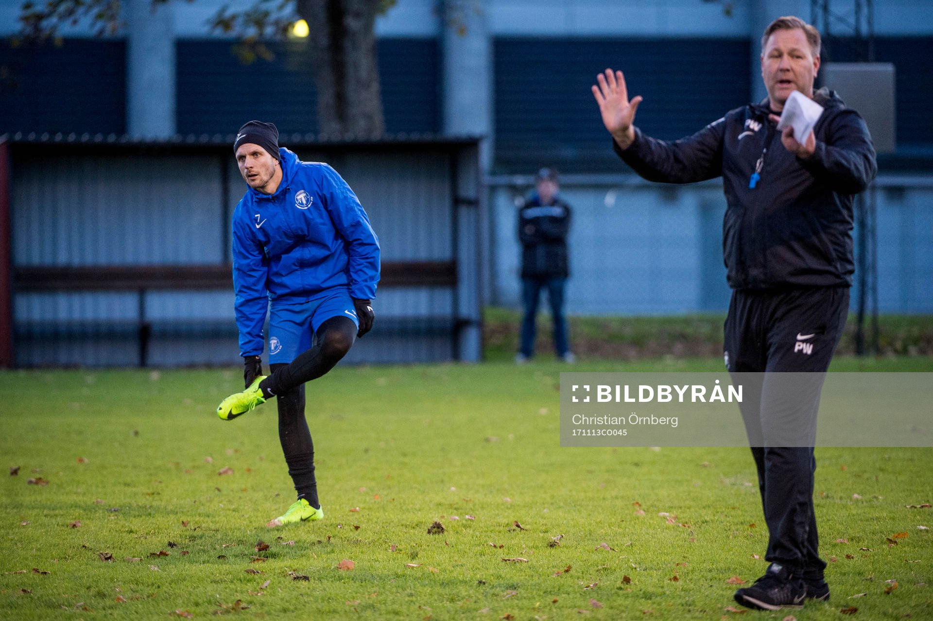 Kristian Haynes och tränare Patrick Winqvist