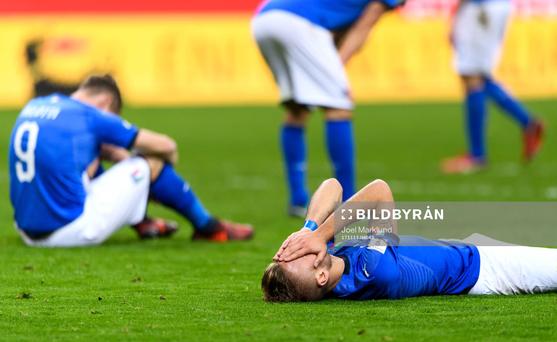 Italienska spelare deppar