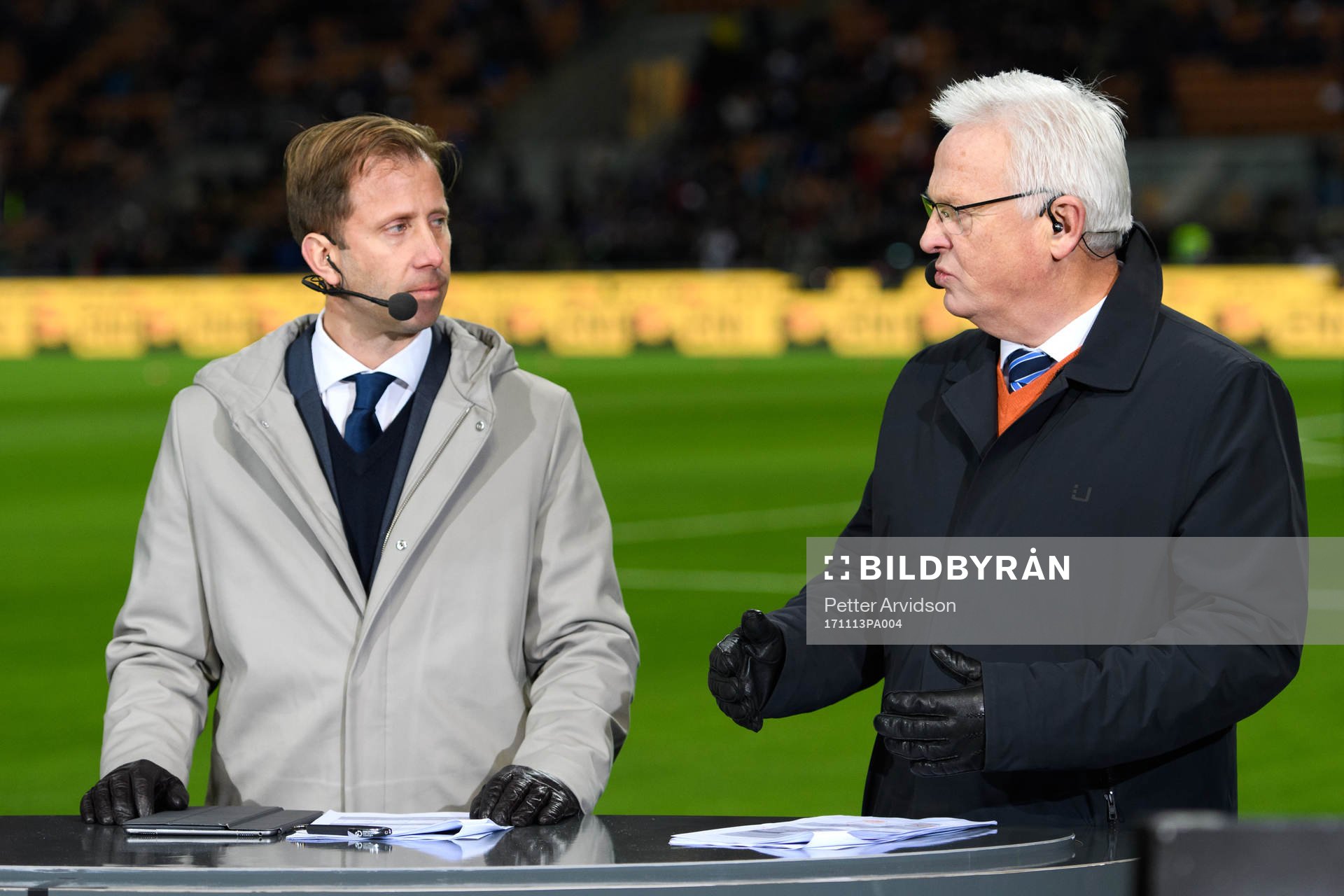 Simon Bank och Hans Backe i Eurosports studio