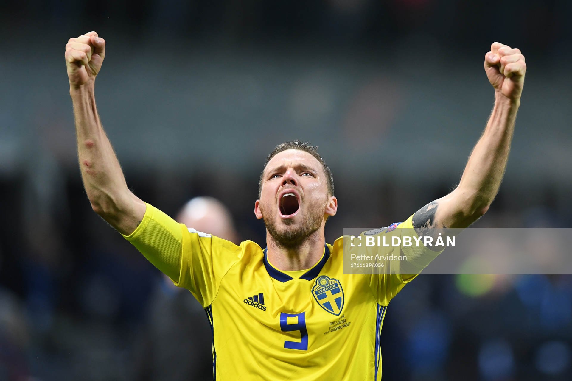 Sveriges Marcus Berg jublar