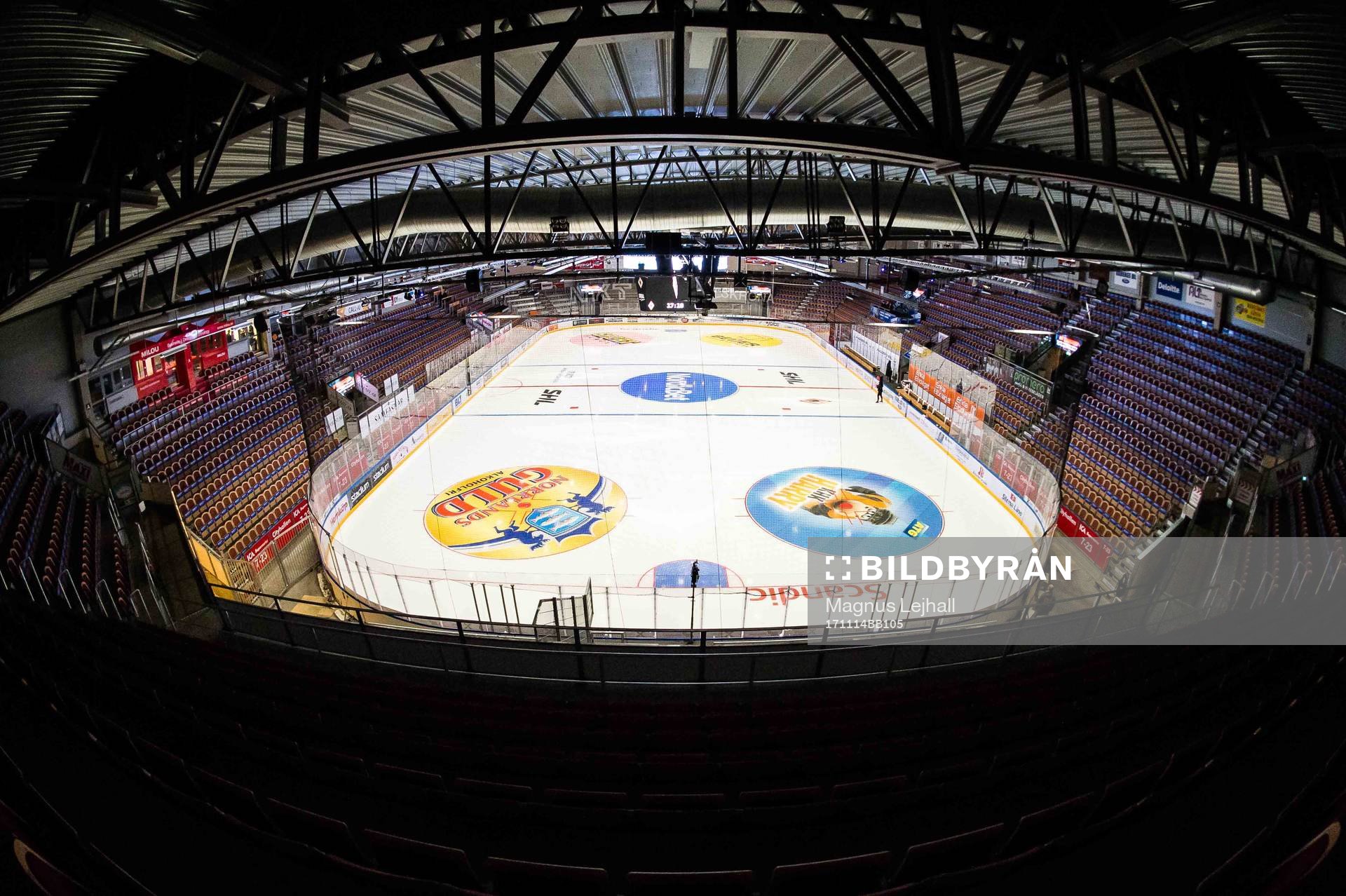 NKT arena invändigt innan ishockeymatchen i SHL mellan