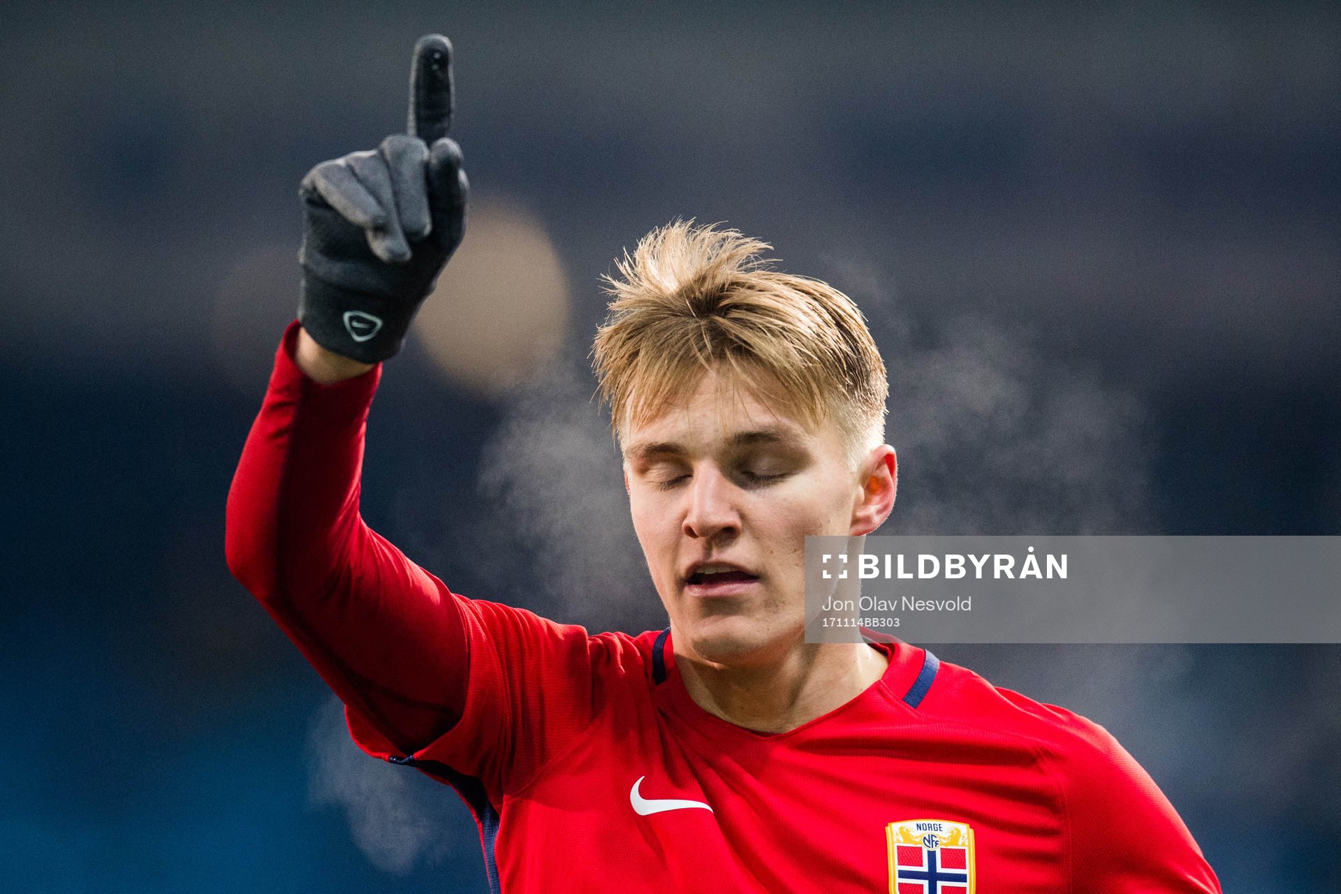 Martin Ødegaard of Norway reacts
