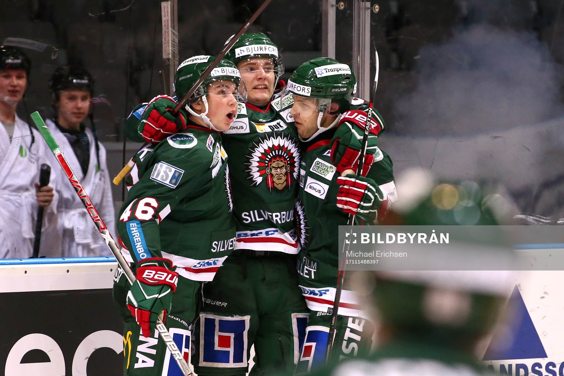 Frölundas Lias Andersson jublar