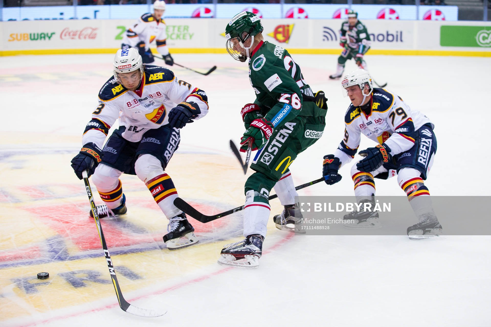 Frölundas Rasmus Dahlin mot Djurgårdens Linus Hultström