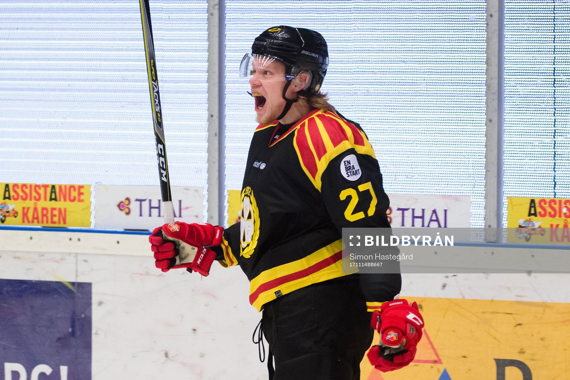 Brynäs Ludvig Nilsson jublar