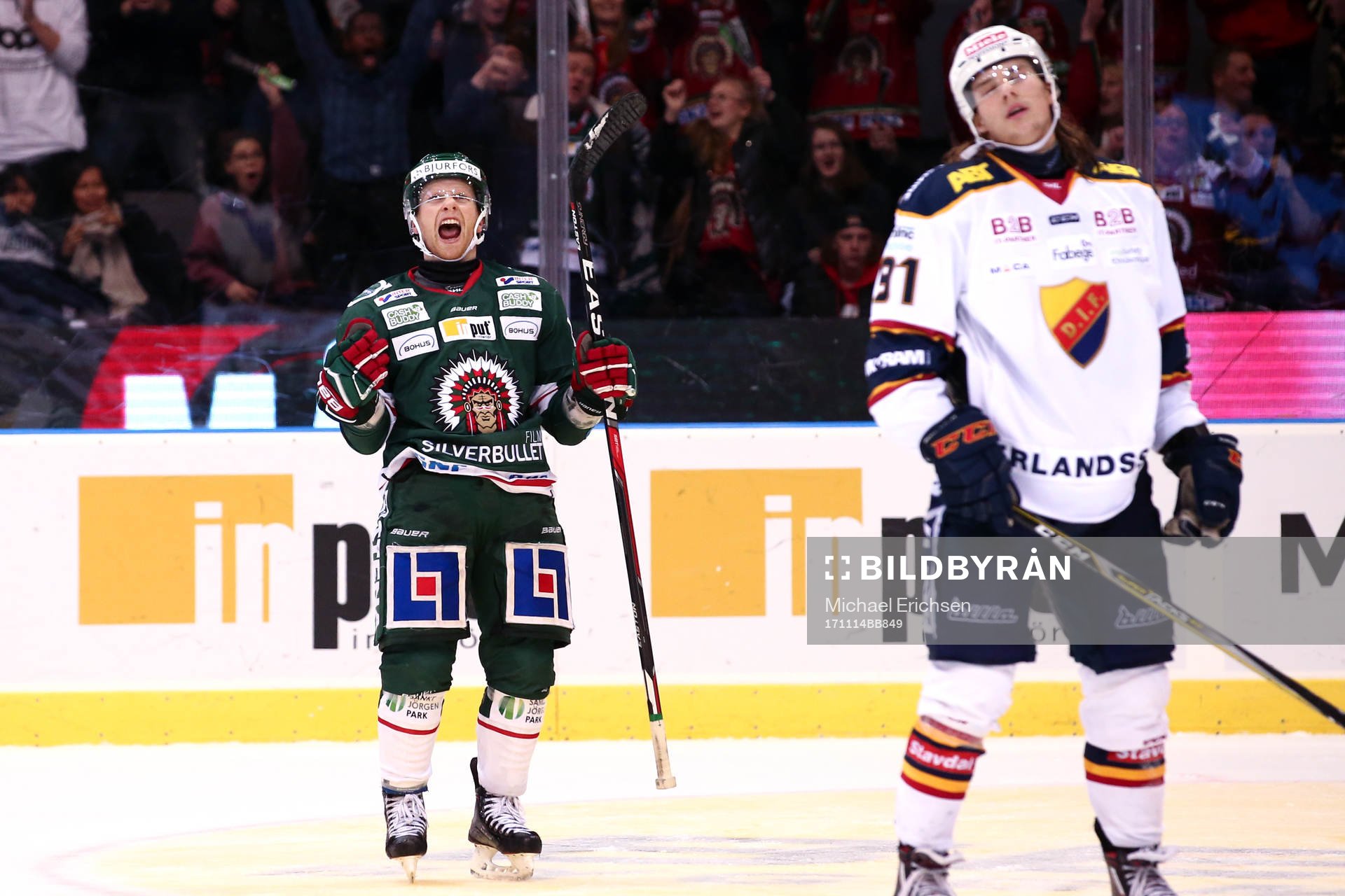 Frölundas Ryan Lasch jublar