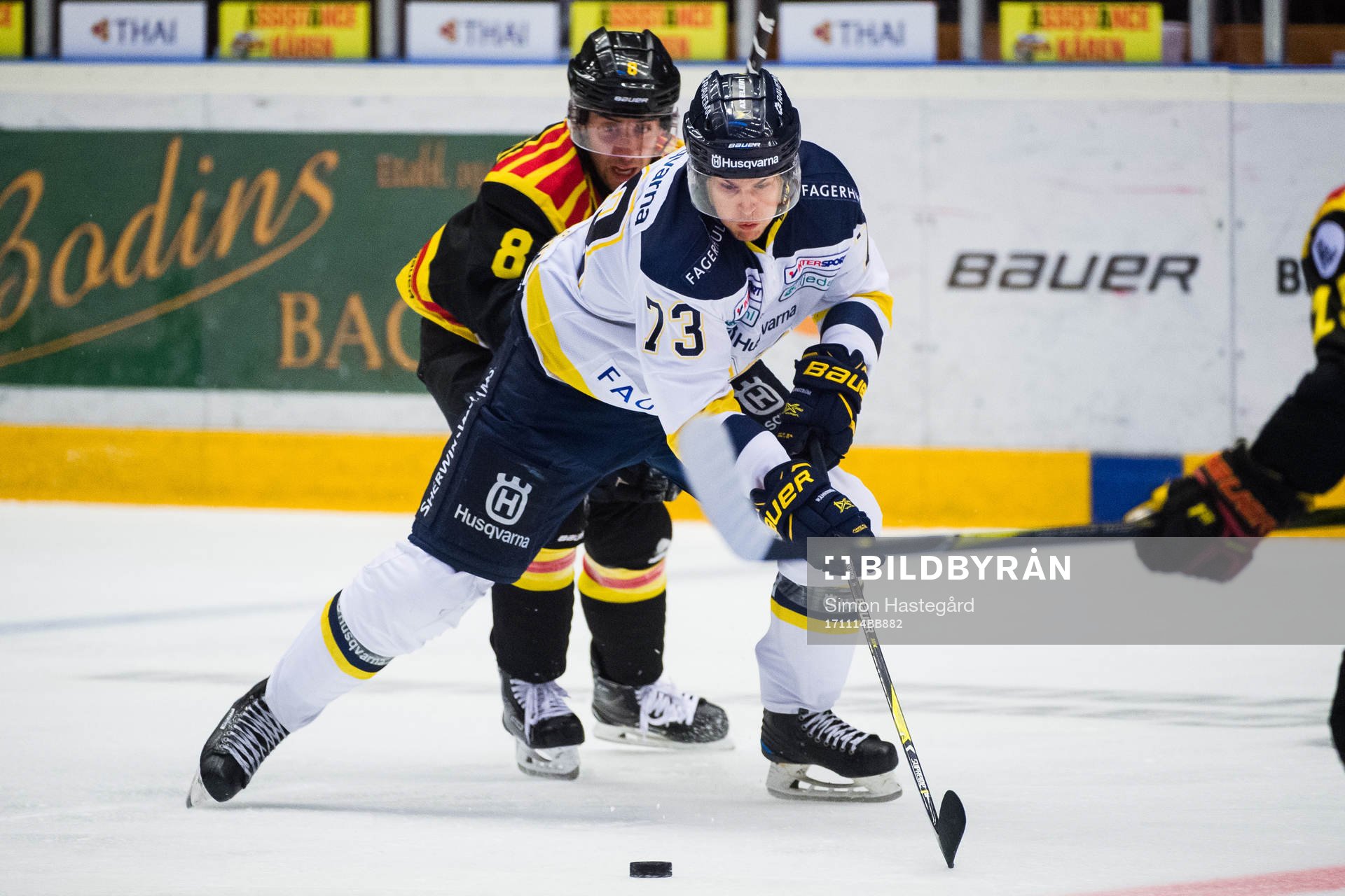 s Sebastian Wännström och Brynäs Aaron Palushaj