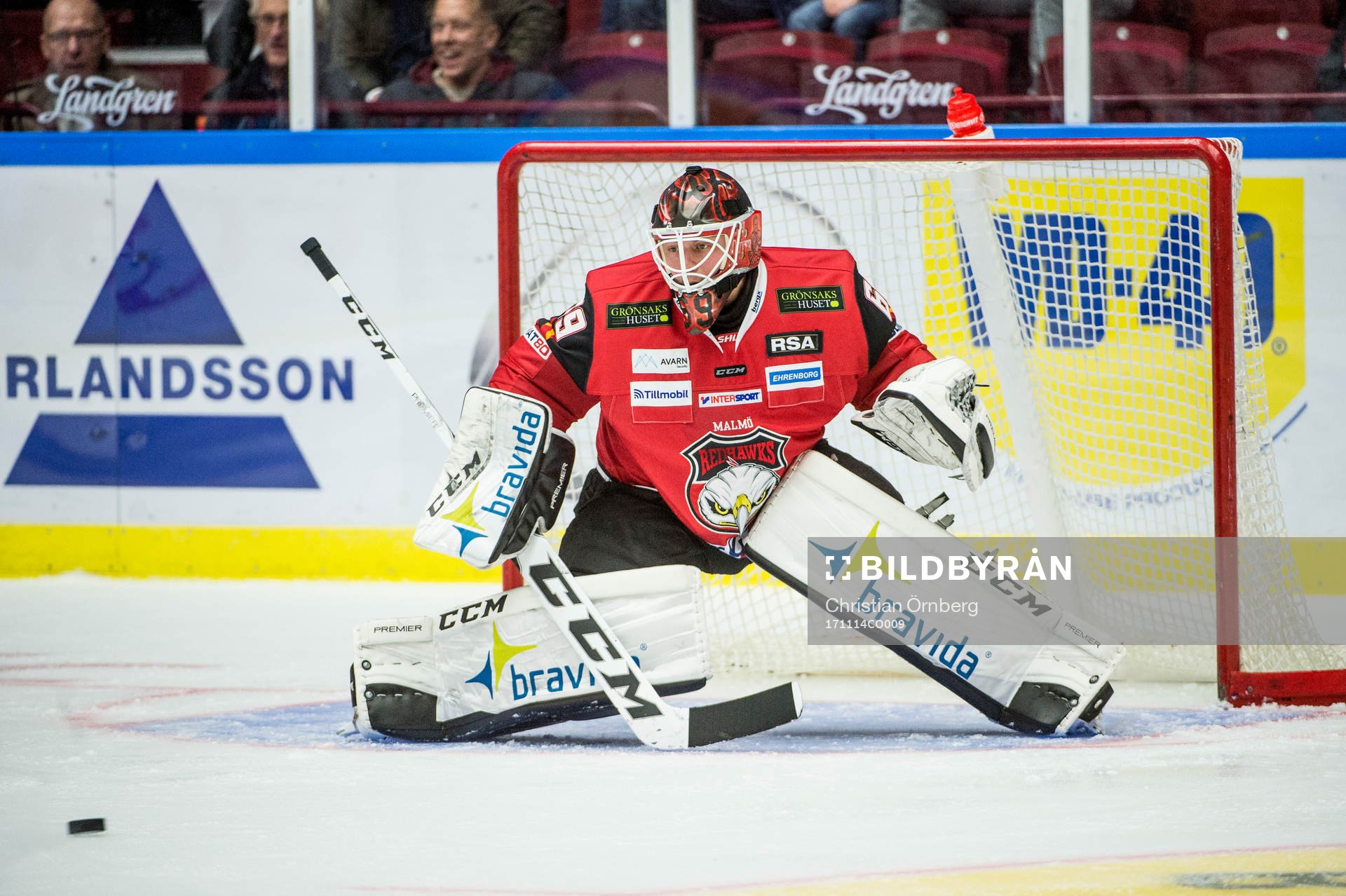Malmö Redhawks målvakt Oscar Alsenfelt