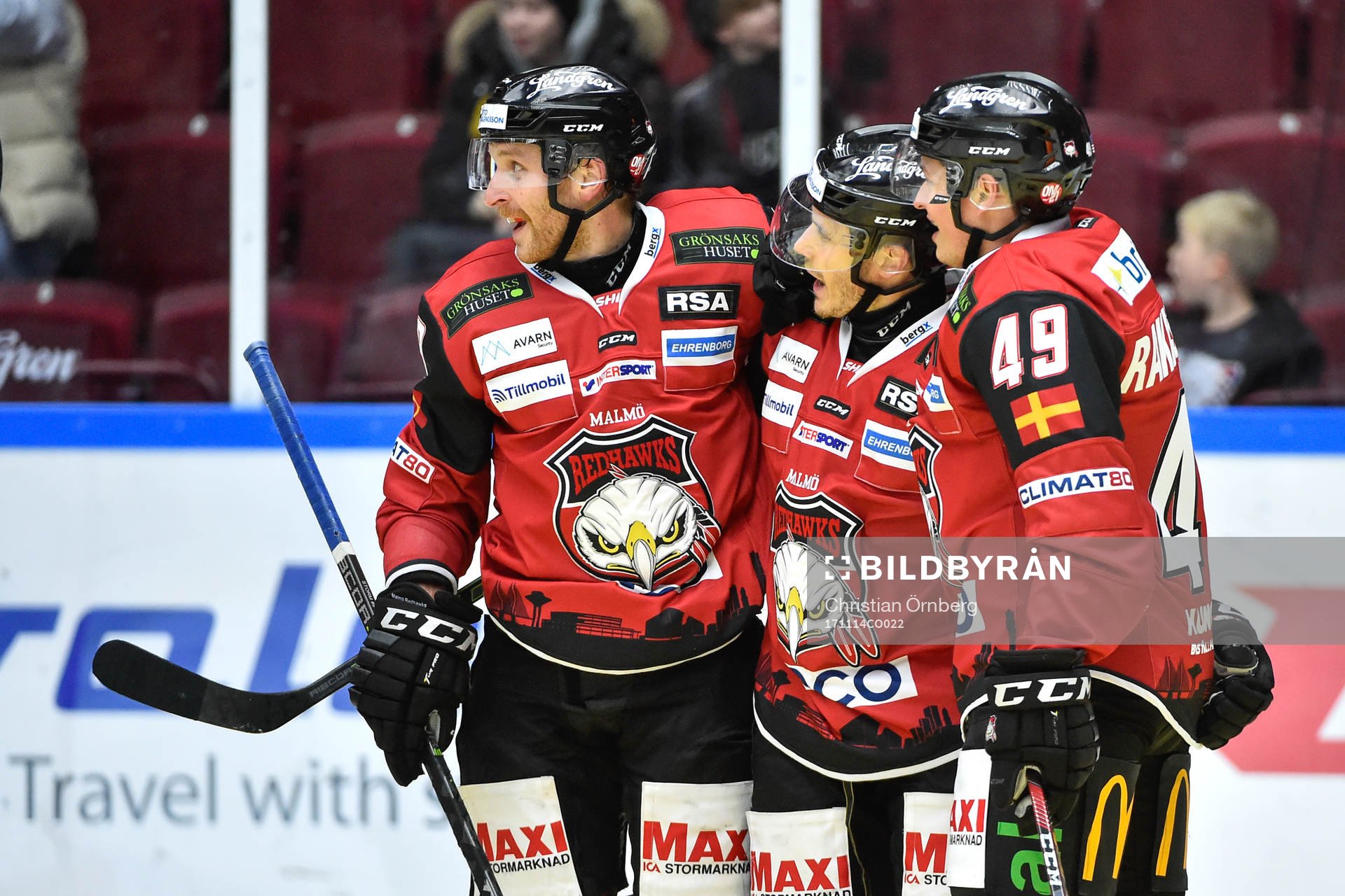 Malmö Redhawks Andy Miele jublar