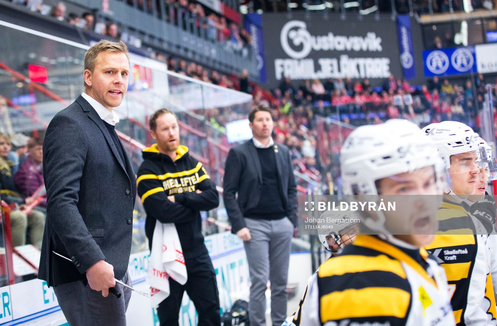 Skellefteås tränare Stefan Klockare och assisterande