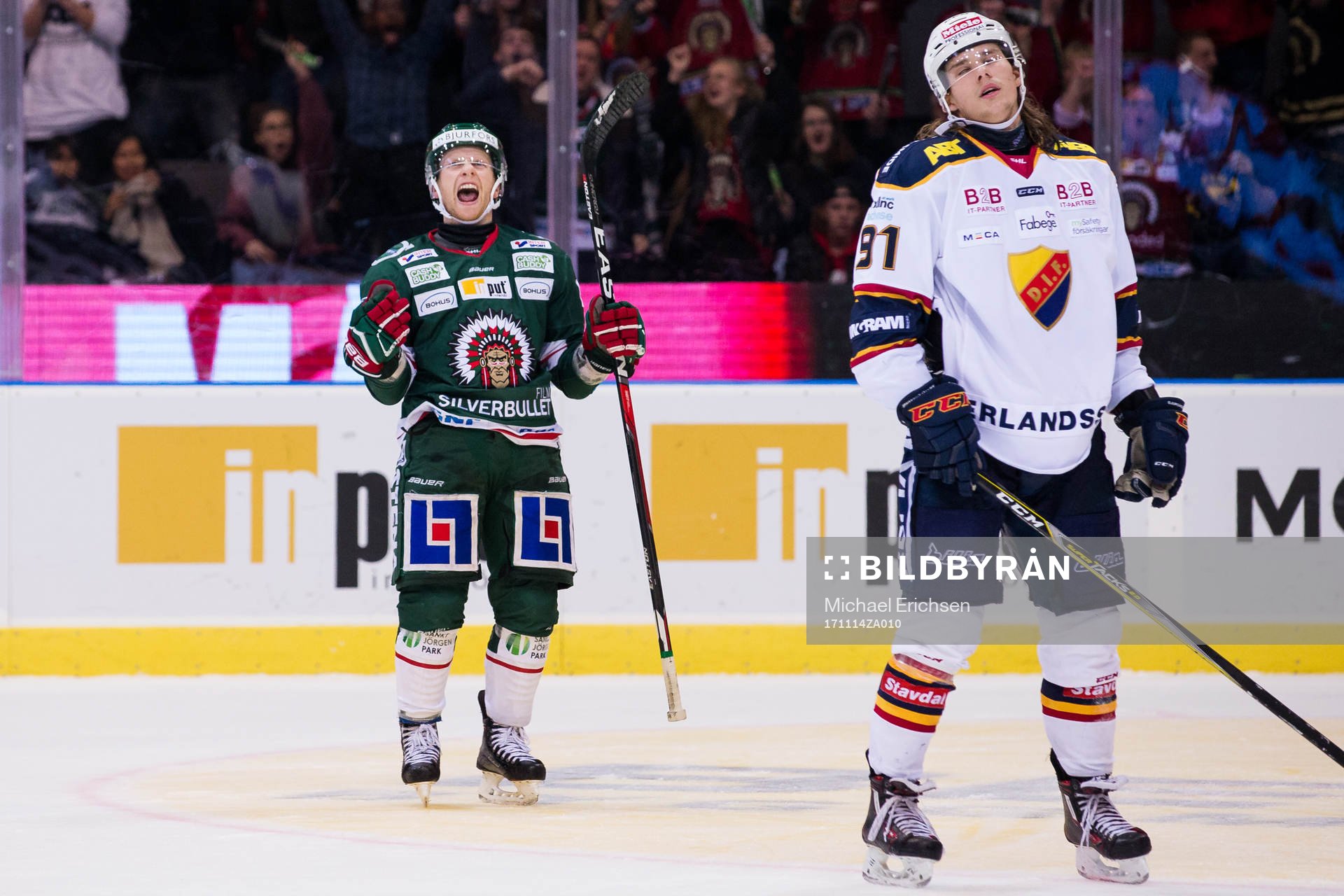 Frölundas Ryan Lasch jublar