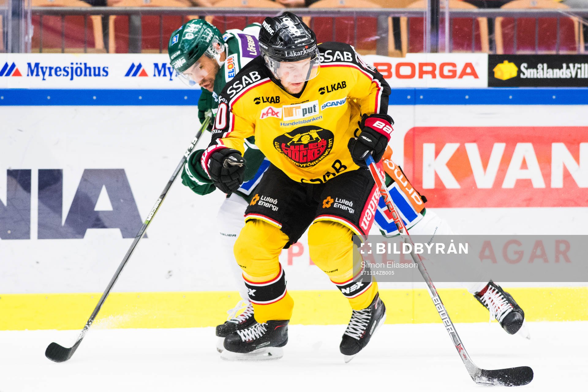 Färjestads Martin Johansson och Luleås Einar Emanuelsson