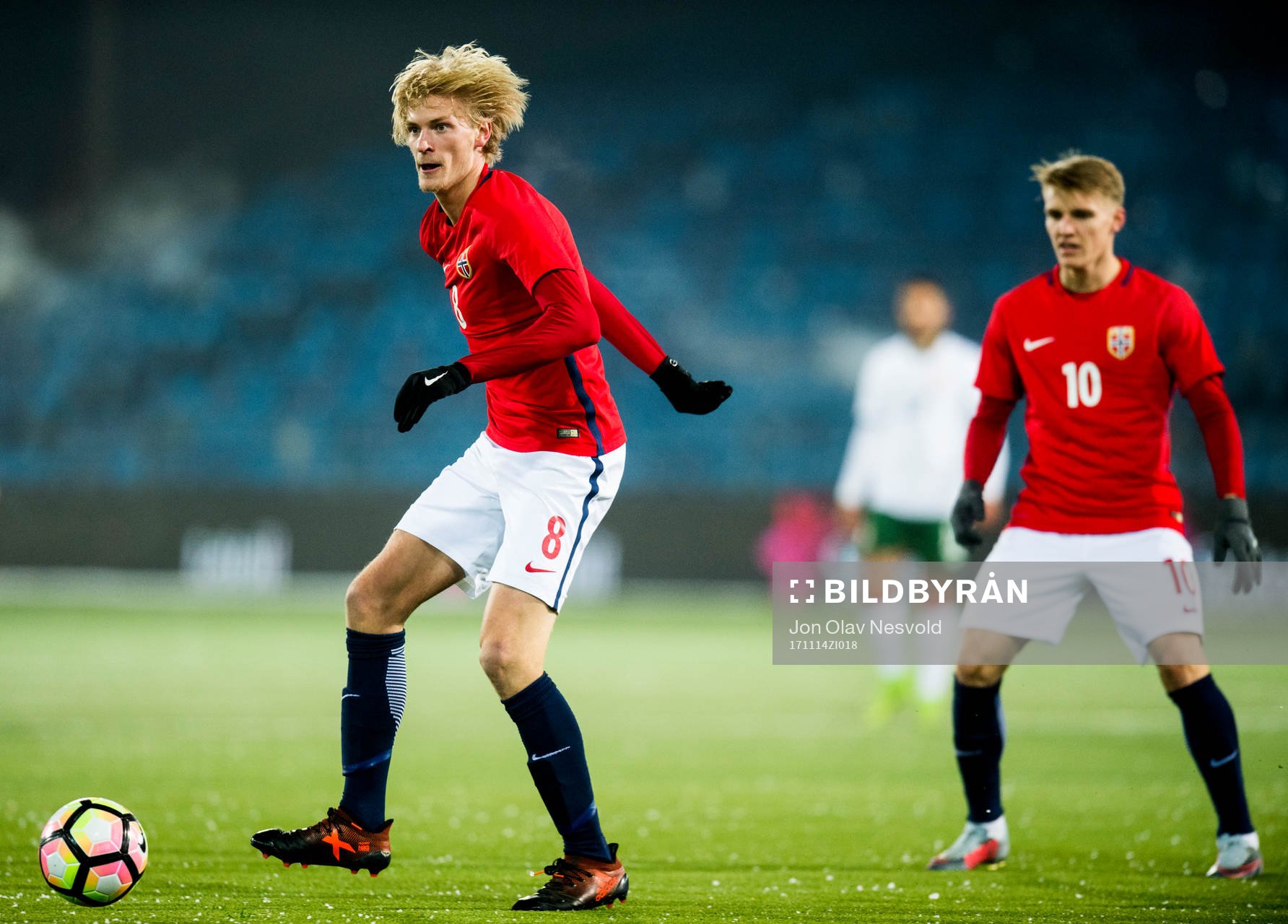 Morten Thorsby and Martin Ødegaard of Norway