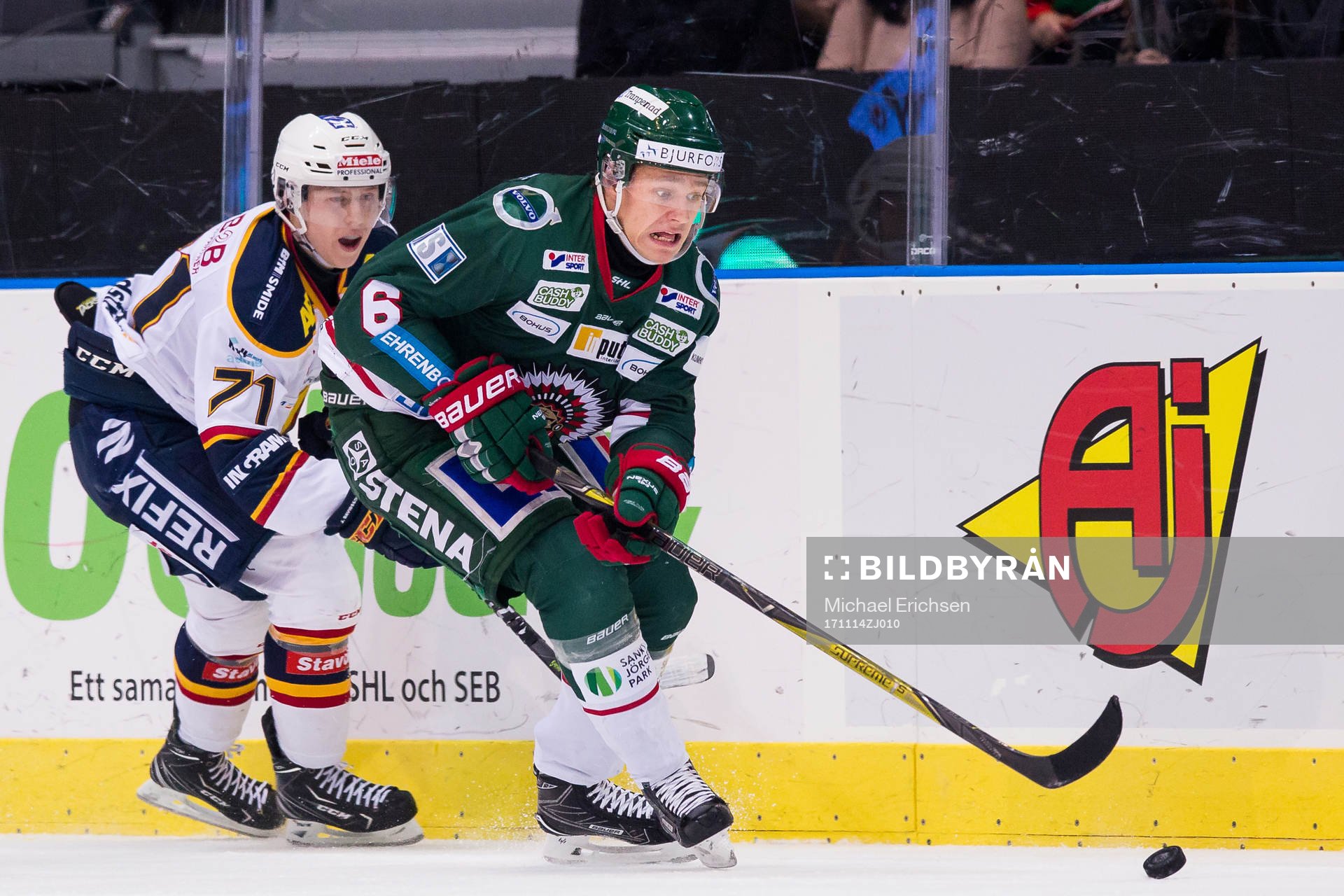 Frölundas Kristoffer Gunnarsson före Djurgårdens