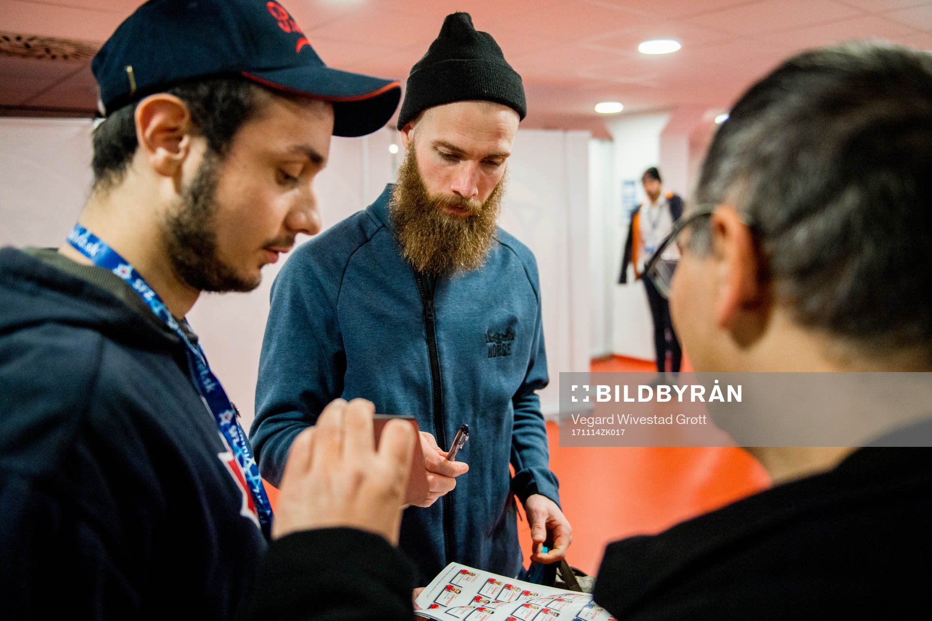 Jo Inge Berget of Norway signs autographs