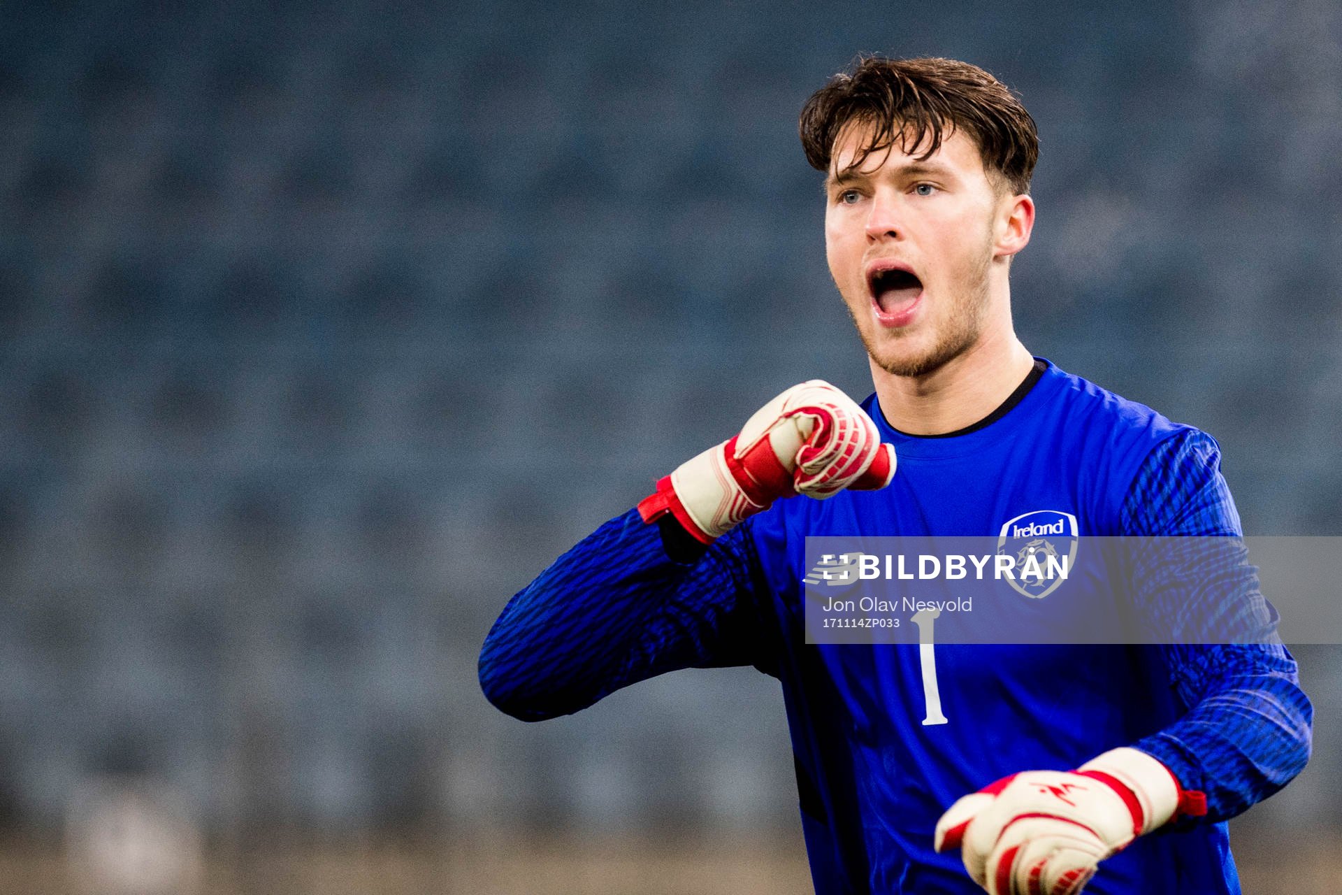 Goalkeeper Kieran O'Hara of Ireland