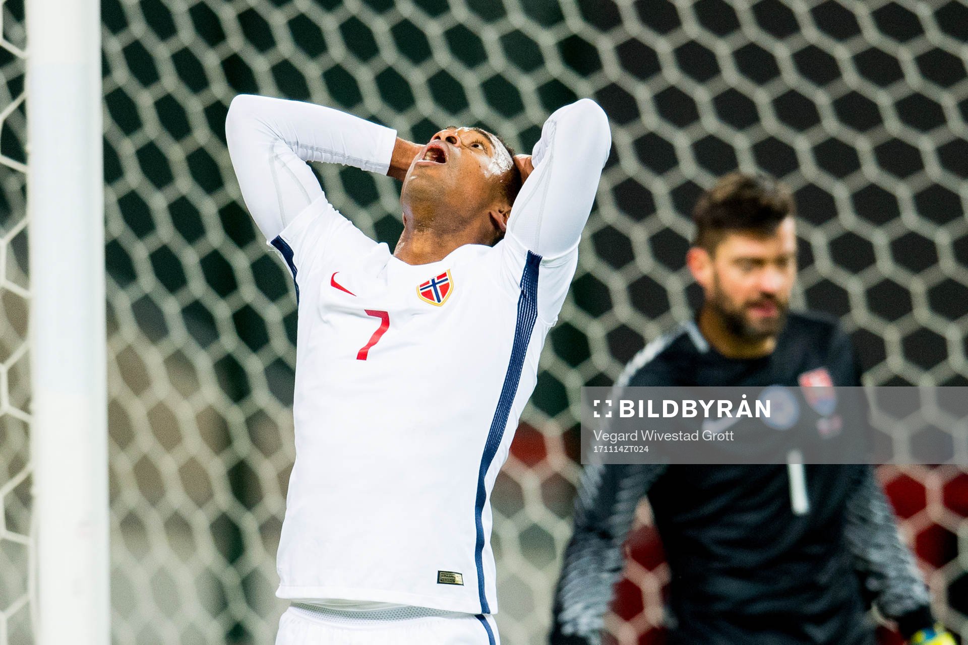 Ola Kamara of Norway reacts
