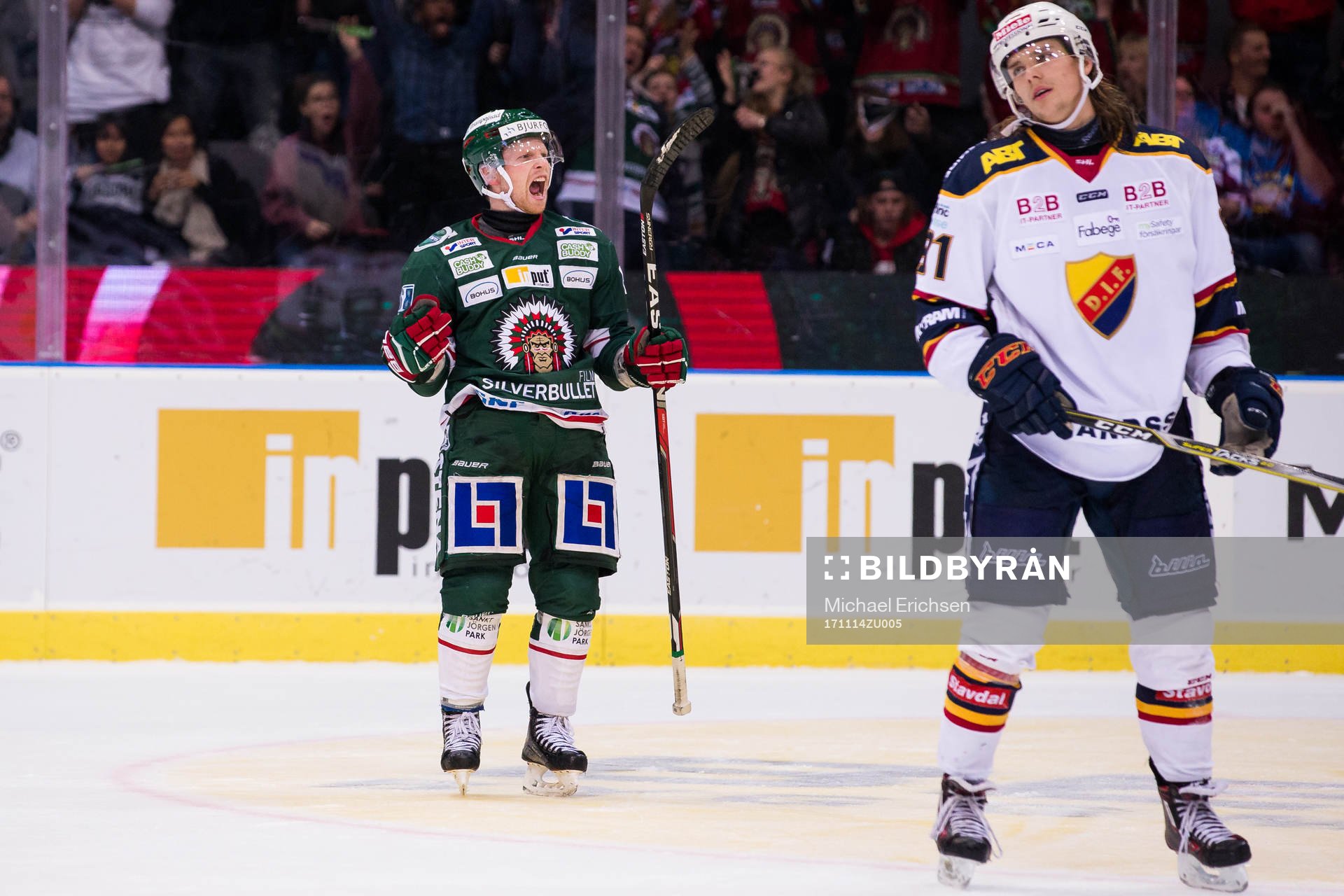 Frölundas Ryan Lasch jublar