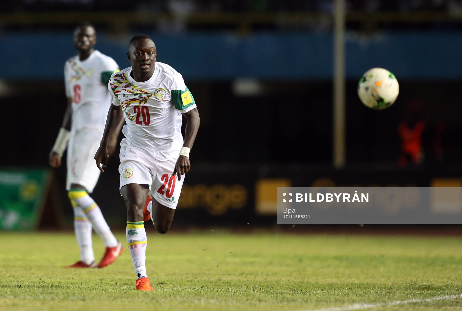 Fotboll, VM-kval, Senegal Sydafrika: Fifa World Cup Russia 2018 Qualifing Matchs / African Football Confederation - Group D / Senegal vs South Africa 2-1 - Stadium Leopold Sedar Senghor - Dakar (Senegal) / El Hadji DIOUSSE (Senegal)
