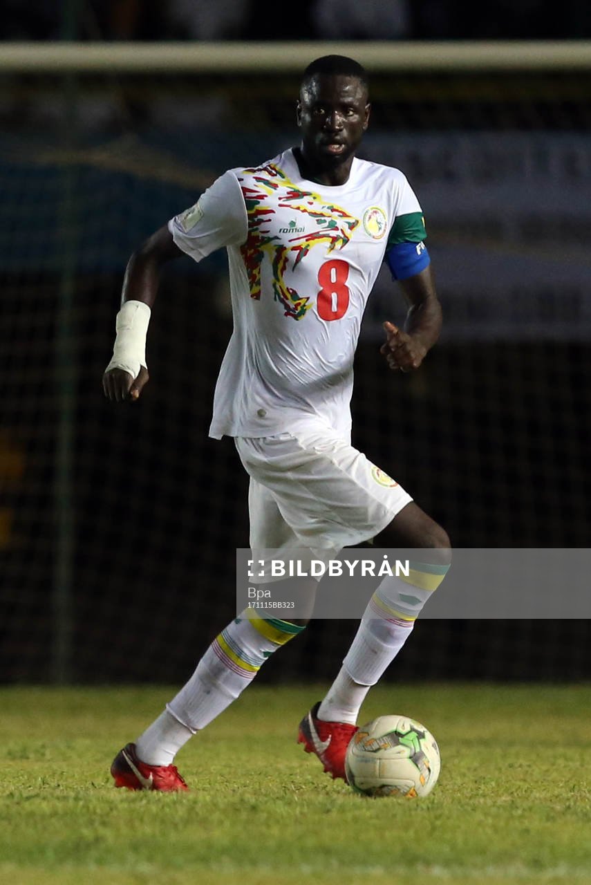 Fotboll, VM-kval, Senegal Sydafrika: Fifa World Cup Russia 2018 Qualifing Matchs / African Football Confederation - Group D / Senegal vs South Africa 2-1 - Stadium Leopold Sedar Senghor - Dakar (Senegal) / Cheikhou KOUYATE (Senegal)