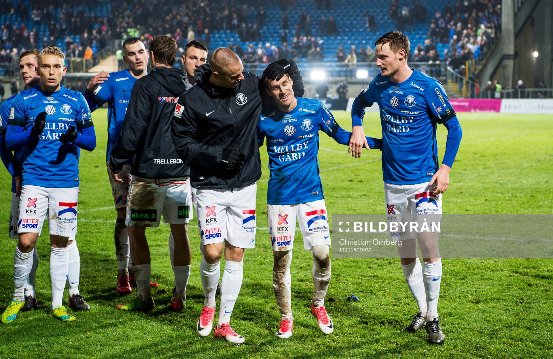 Trelleborgs Mattias Håkansson och Zoran Jovanovic i mitten