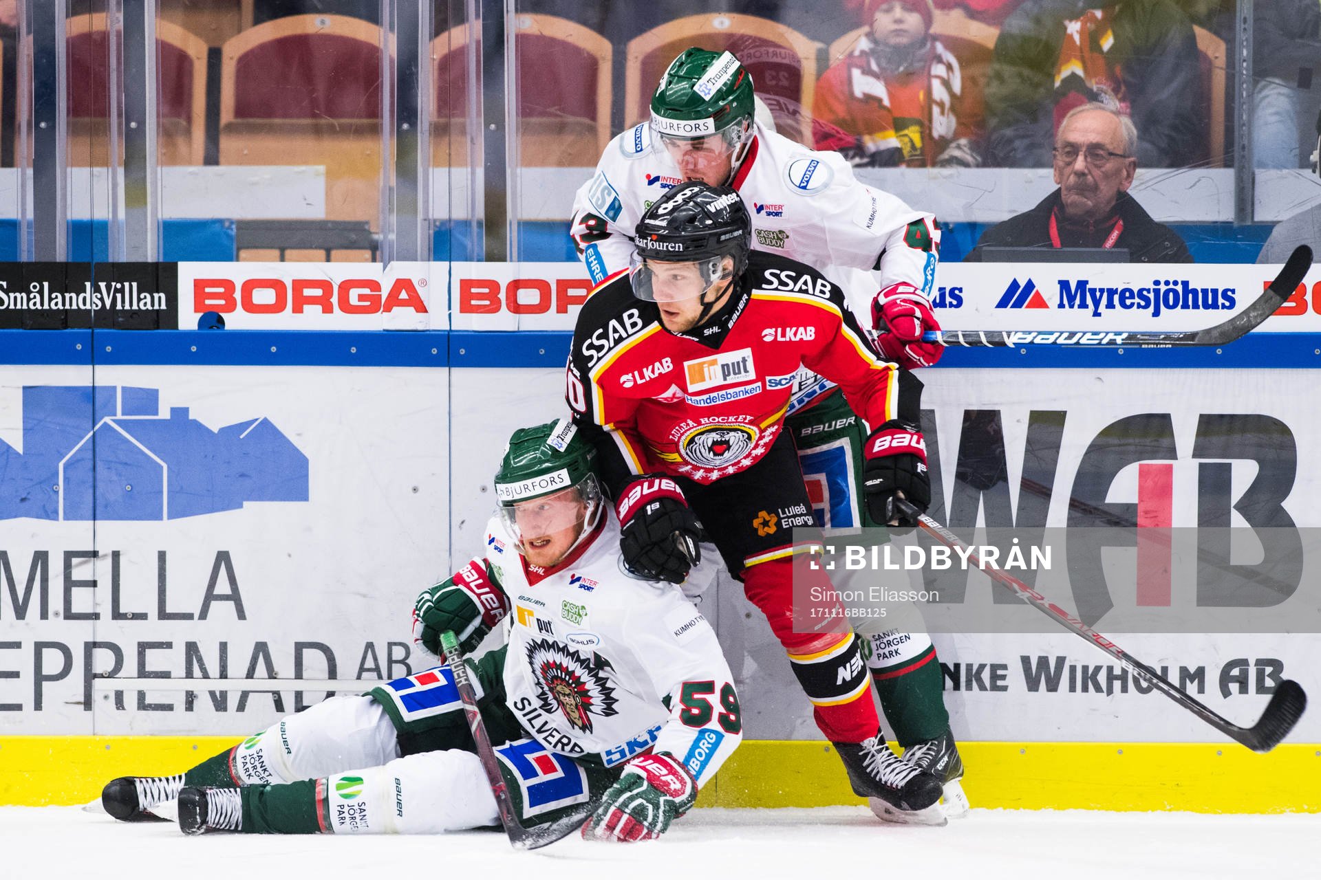 Frölundas Simon Hjalmarsson, Luleås Einar Emanuelsson och
