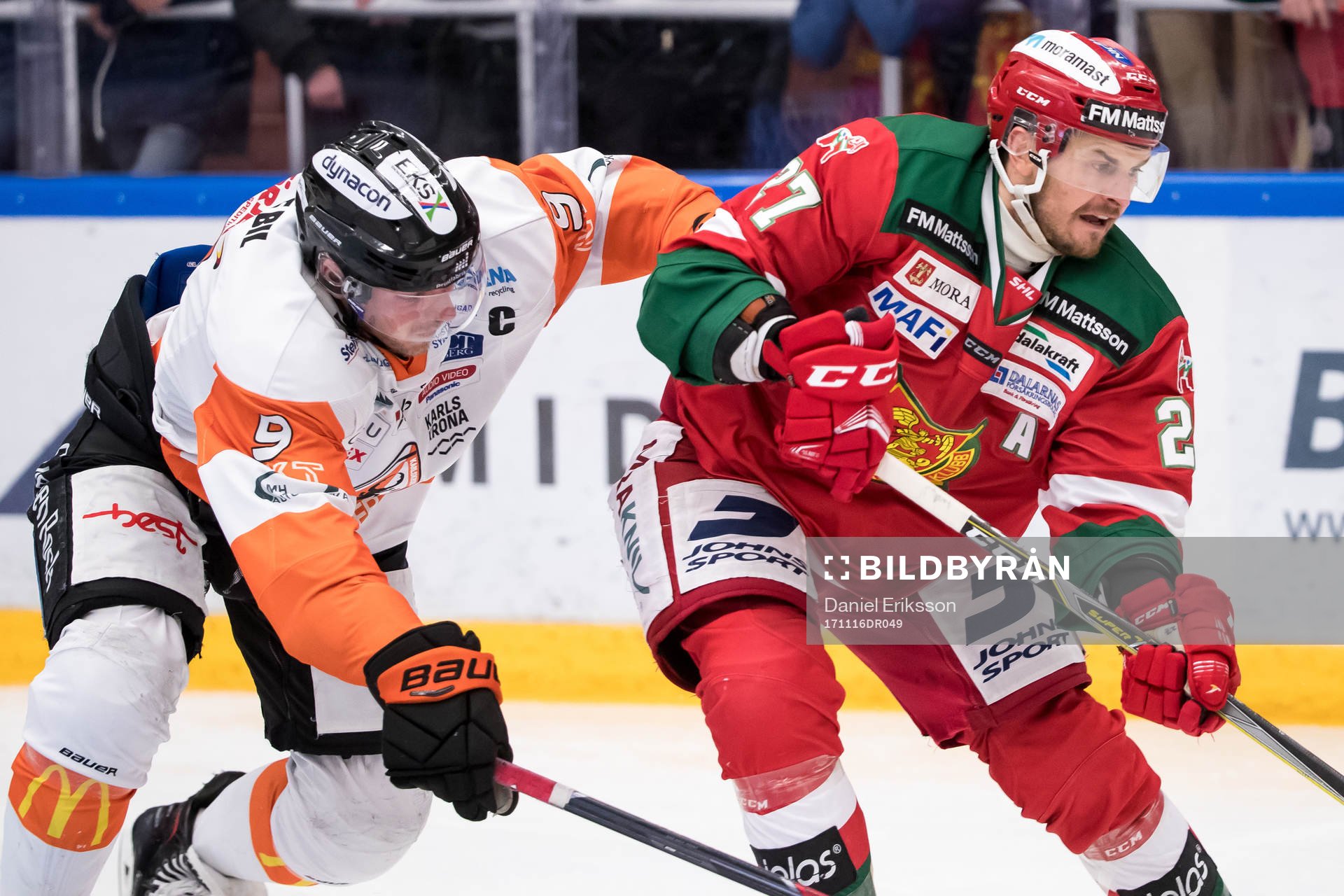 Karlskronas Morten Madsen och Moras Matt Bailey  i