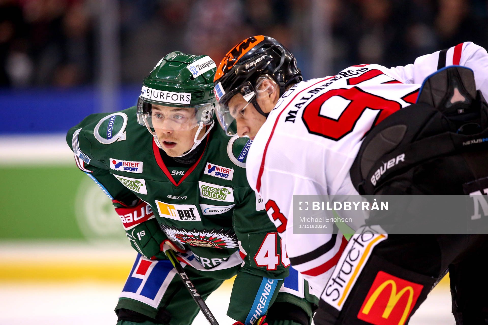 Frölundas Joel Mustonen och Örebros Filip Ahl