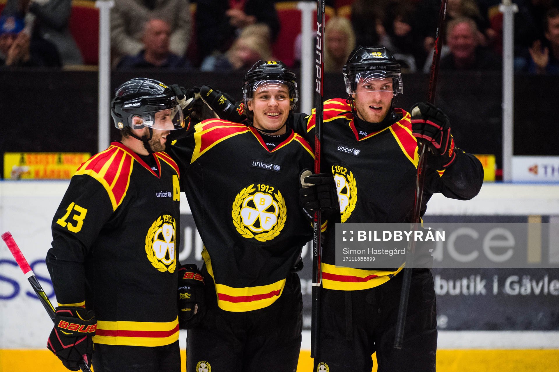 Brynäs Ryan Gunderson , Lucas Carlsson och Christopher