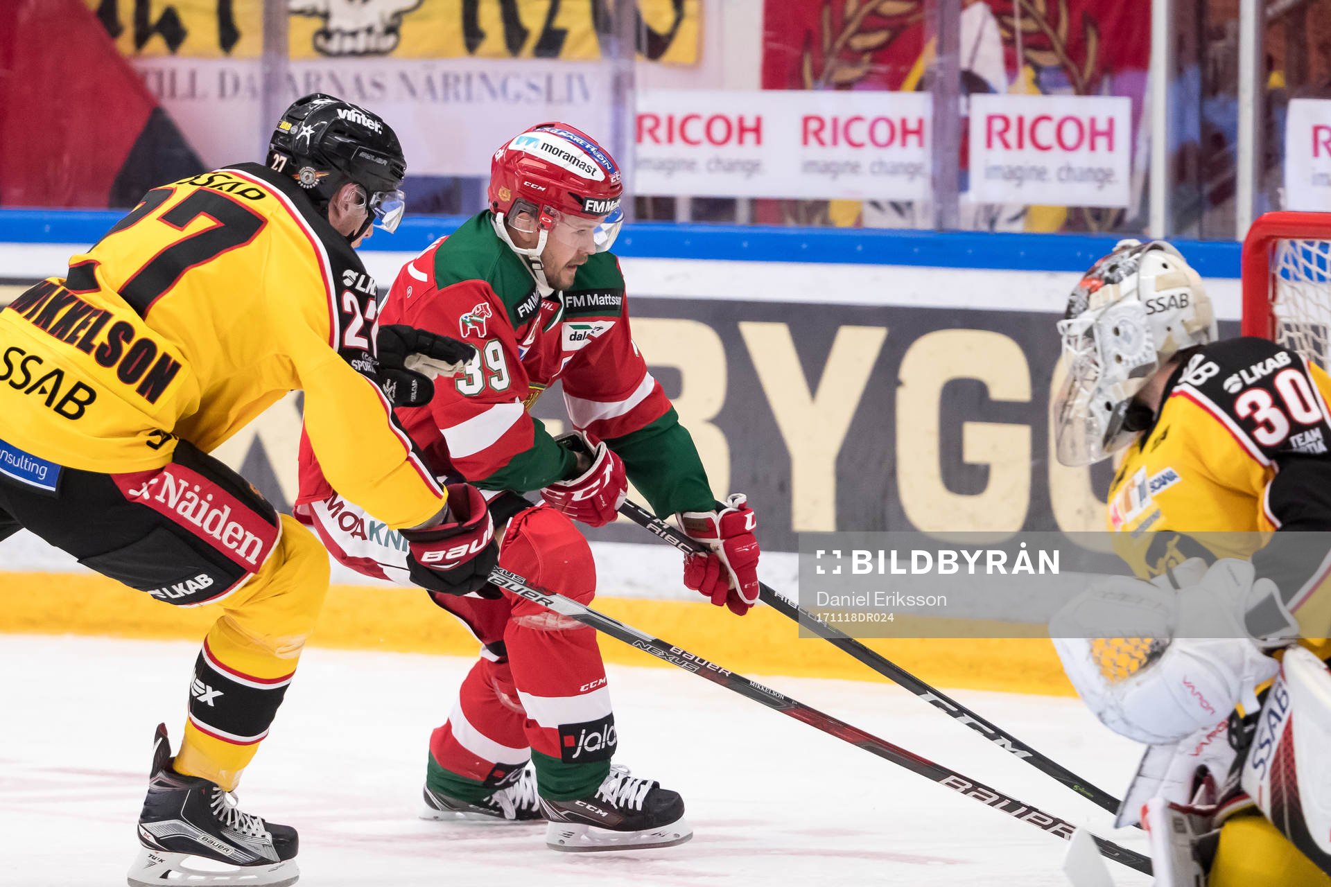 Luleås Brendan Mikkelson och Moras Jacob Nilsson  i
