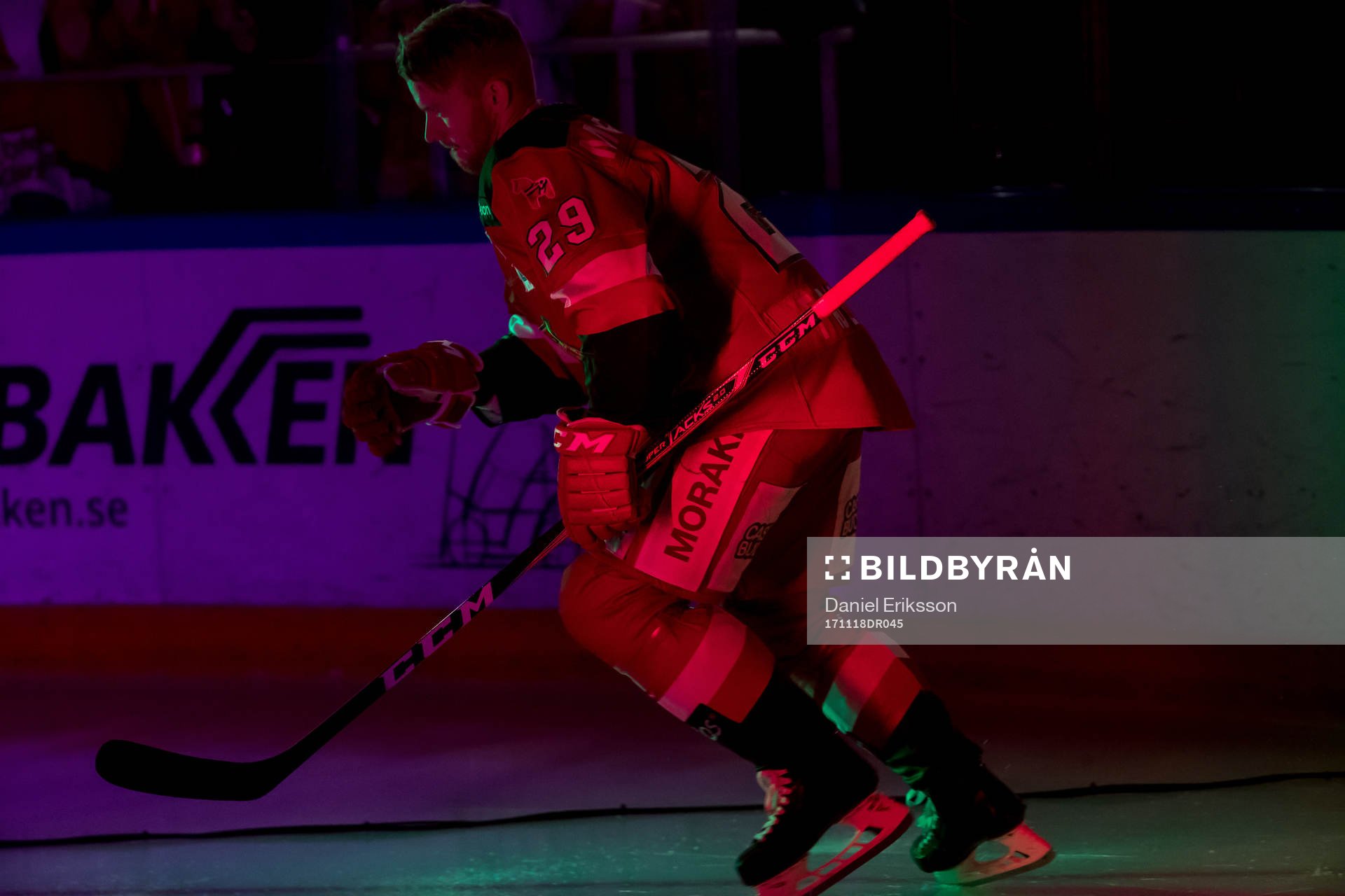 Moras Marcus Fagerudd  i ishockeymatchen i SHL mellan Mora