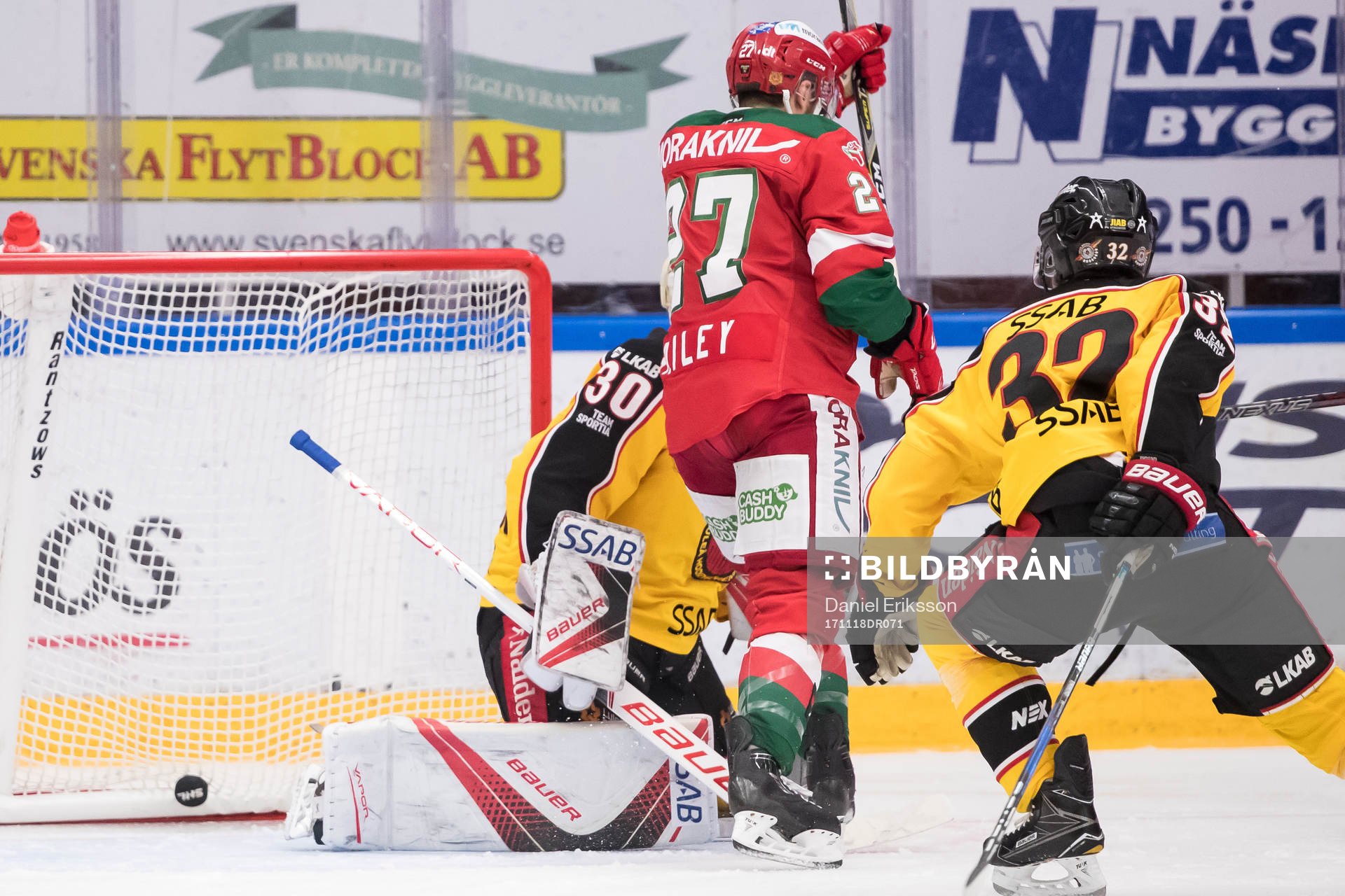 3-2 bakom Luleås målvakt Filip Gustavsson Moras Matt