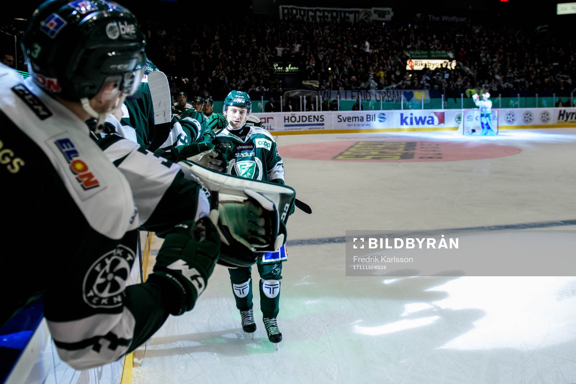 Färjestads Christoffer Törngren jublar