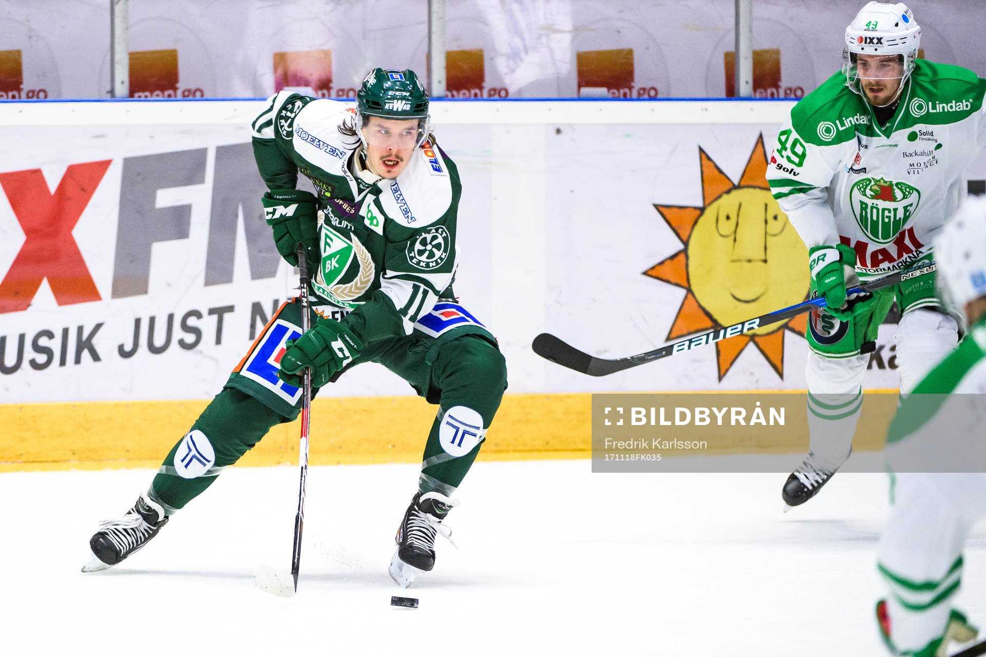 Färjestads Joakim Nygård och Rögles Sebastian Collberg