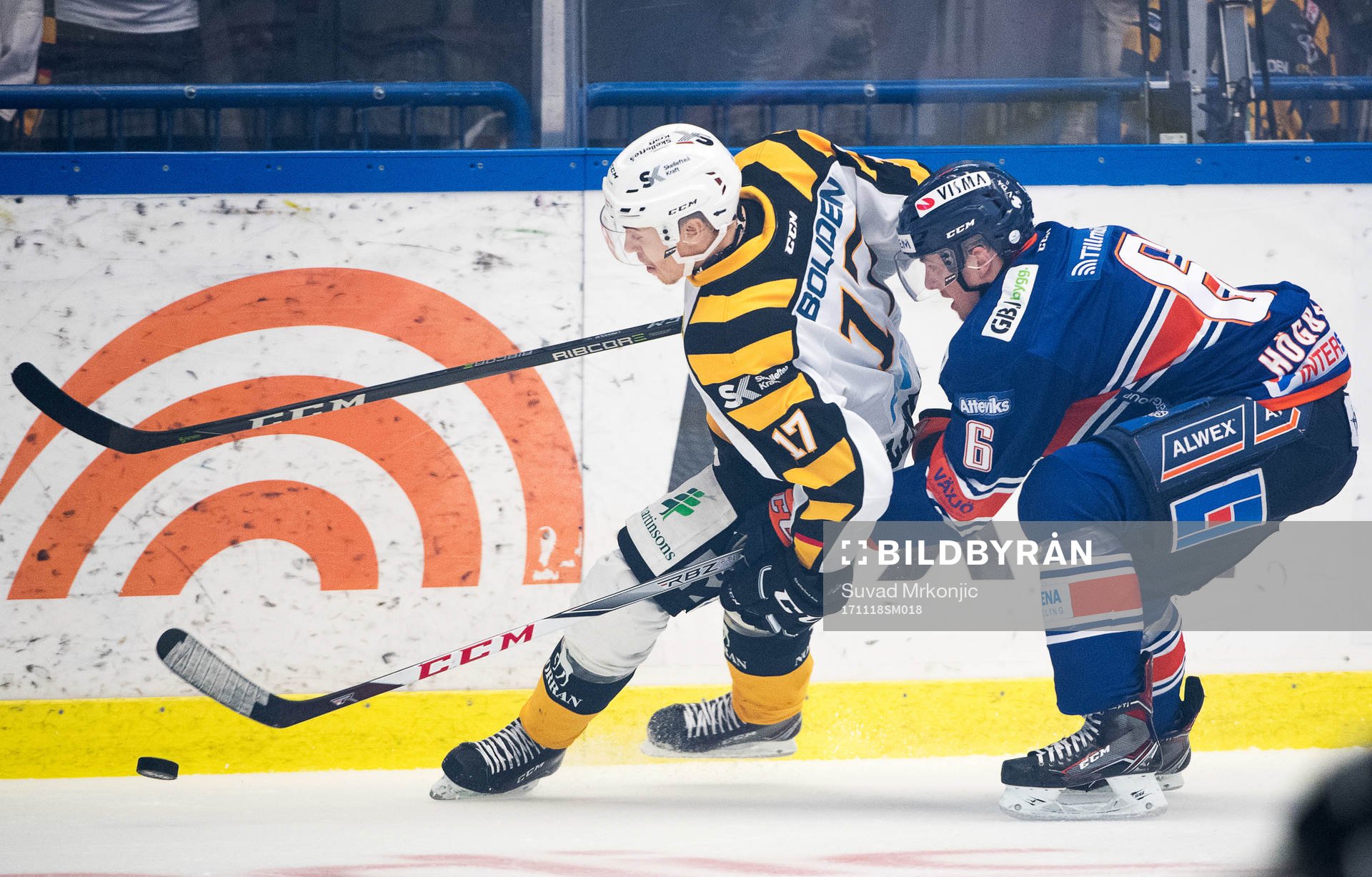 Växjös Linus Högberg och Skellefteås Pär Lindholm