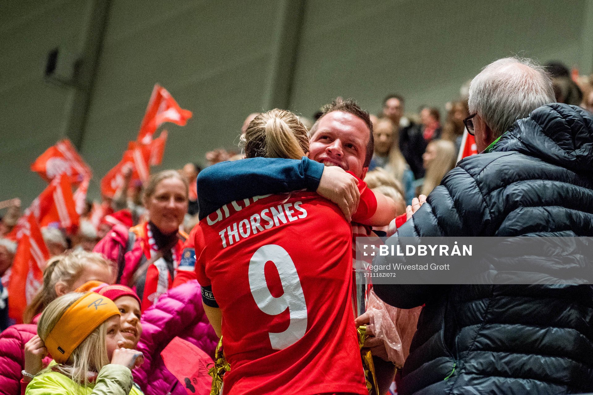 Elise Hove Thorsnes of Avaldsnes with her brother Terje