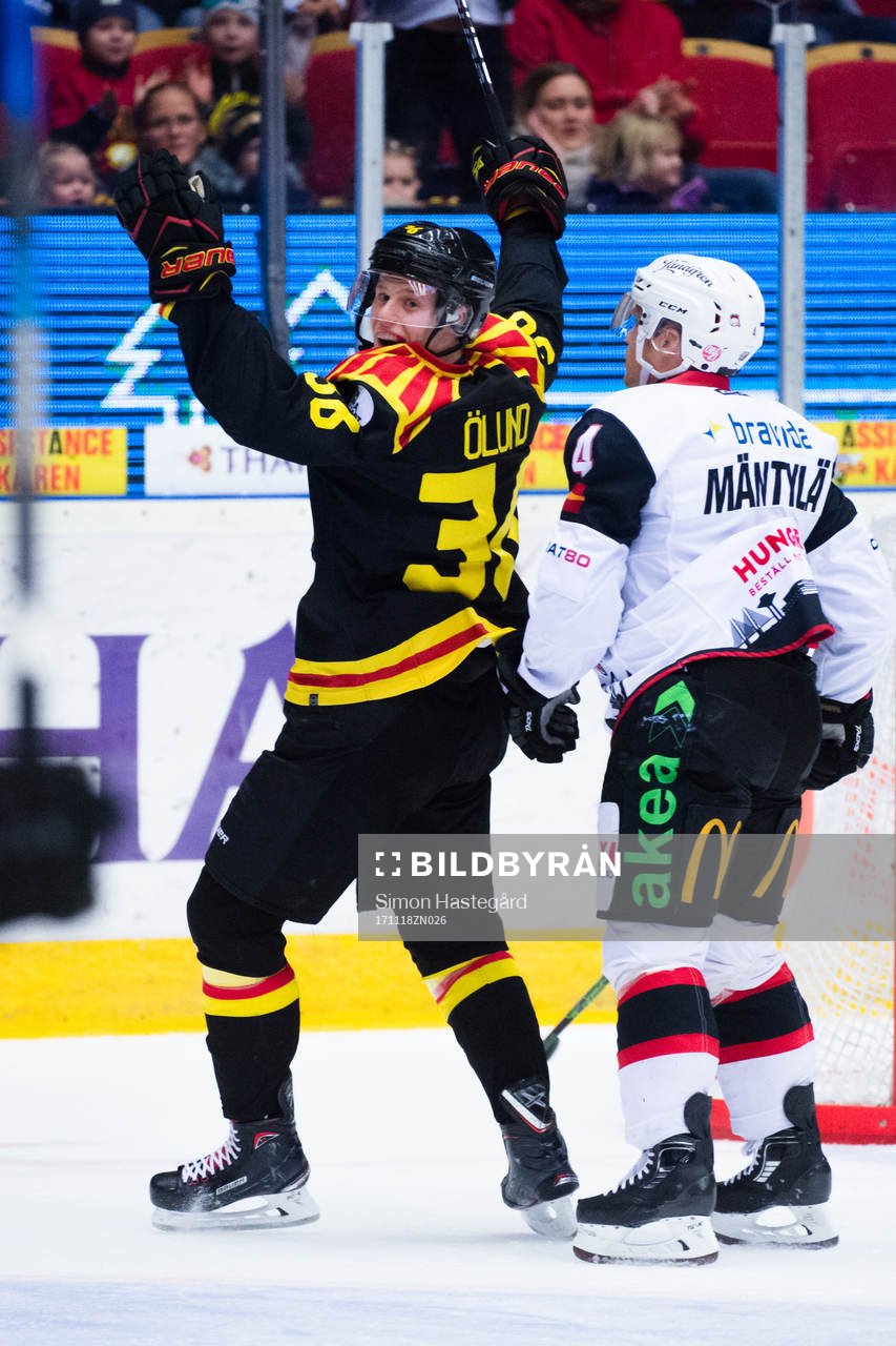 Brynäs Linus Ölund jublar