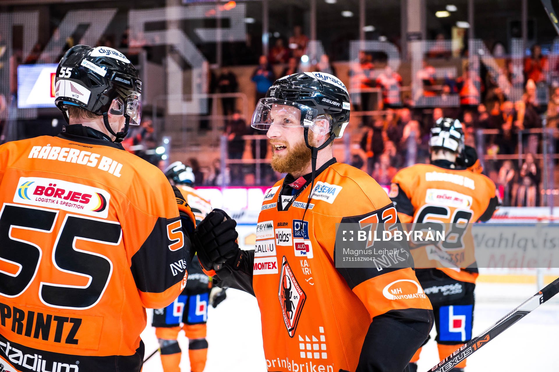 Karlskronas David Printz och Joachim Rohdin jublar