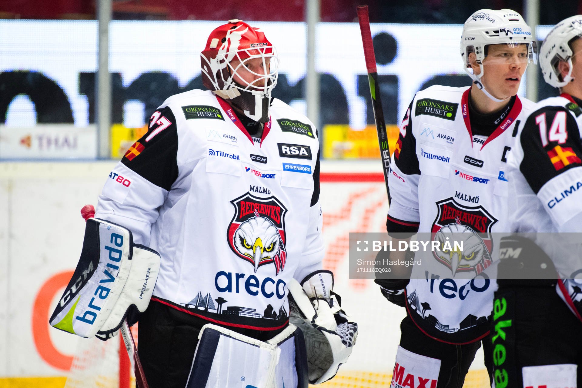 Malmö Redhawks målvakt Jonas Gunnarsson deppar