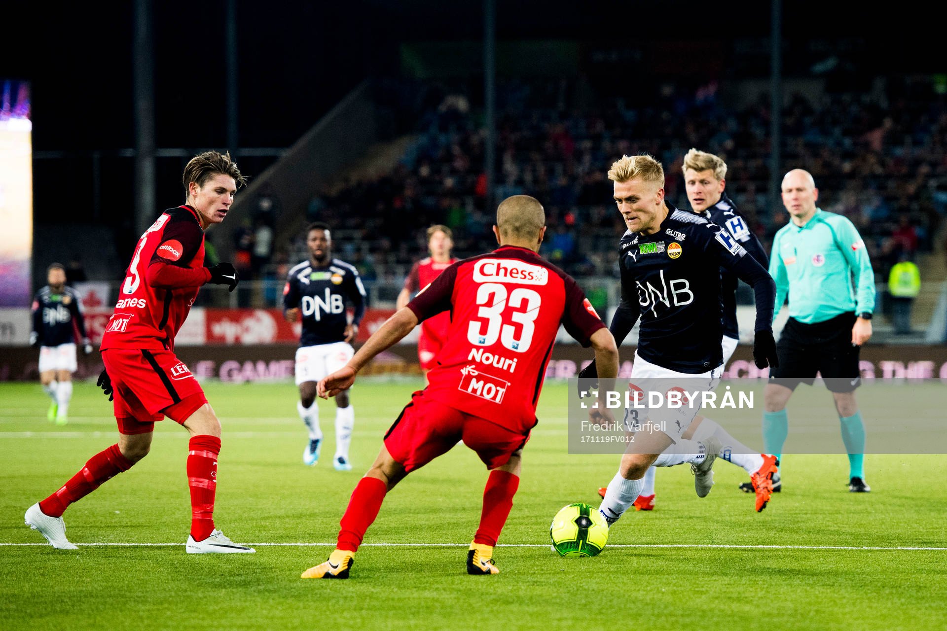 Amin Nouri of Brann and Eirik Ulland Andersen of