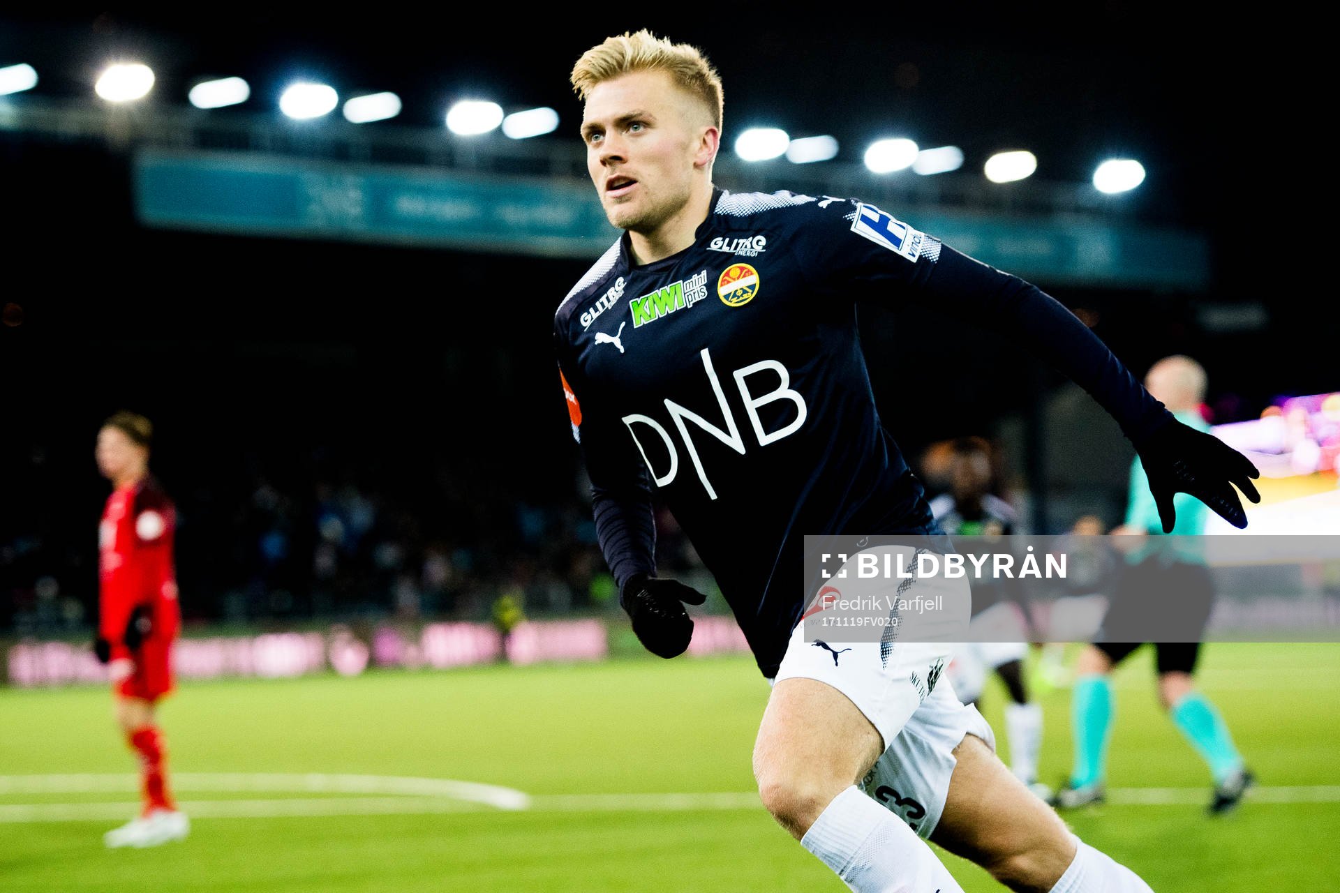 Eirik Ulland Andersen of Strømsgodset celebrates 2-0