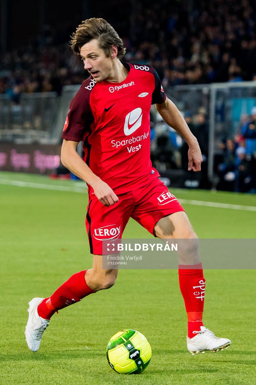 Jakob Orlov of Brann during the Eliteserien match between Strømsgodset and Brann on November 19, 2017 in Drammen. 
