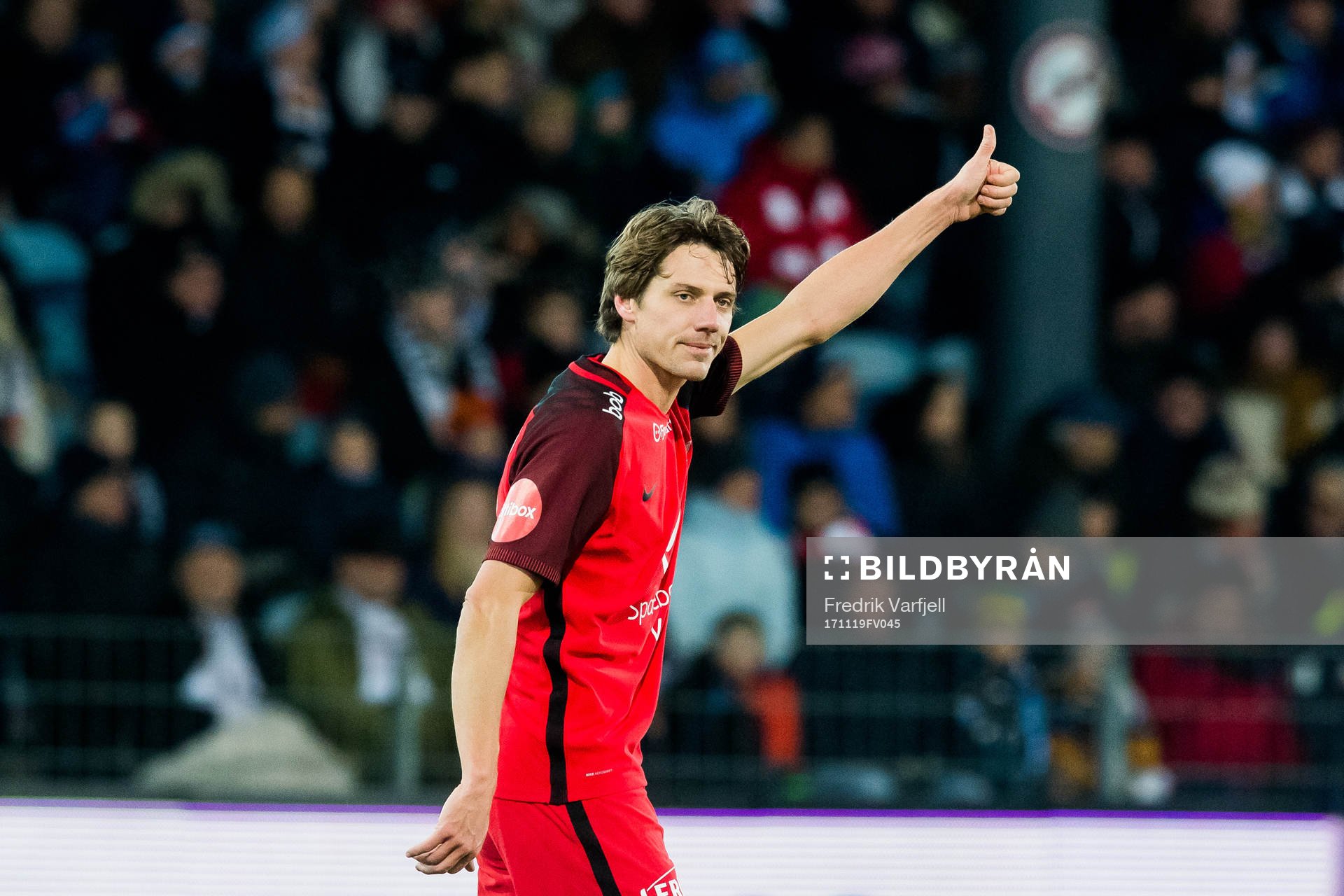 Jakob Orlov of Brann during the Eliteserien match between Strømsgodset and Brann on November 19, 2017 in Drammen. 