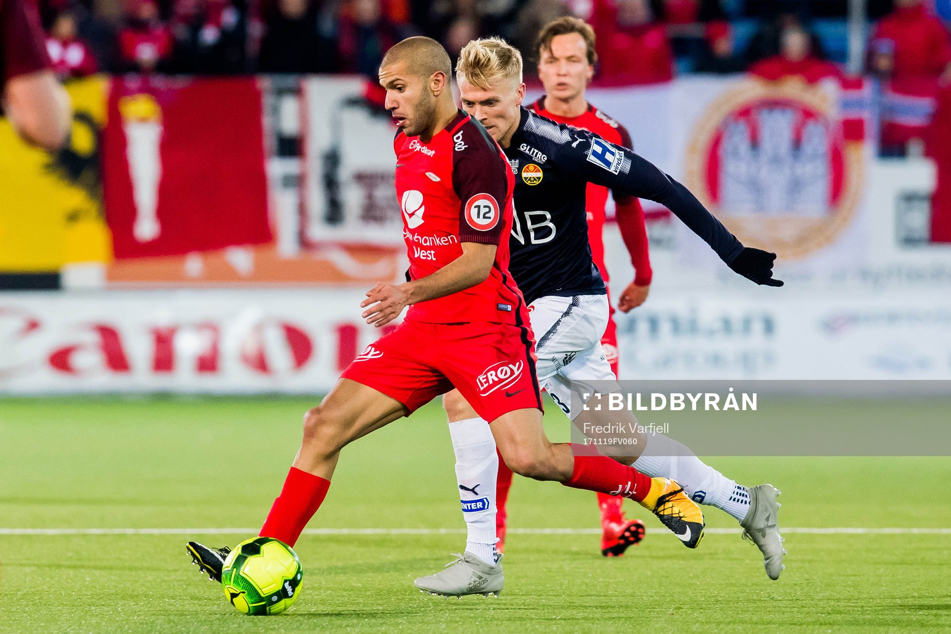 Amin Nouri of Brann and Eirik Ulland Andersen of
