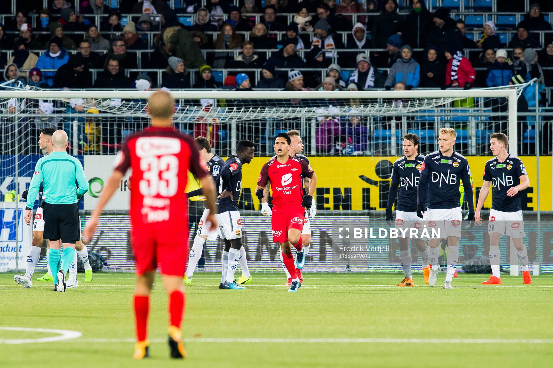 Deyver Vega of Brann celebrates