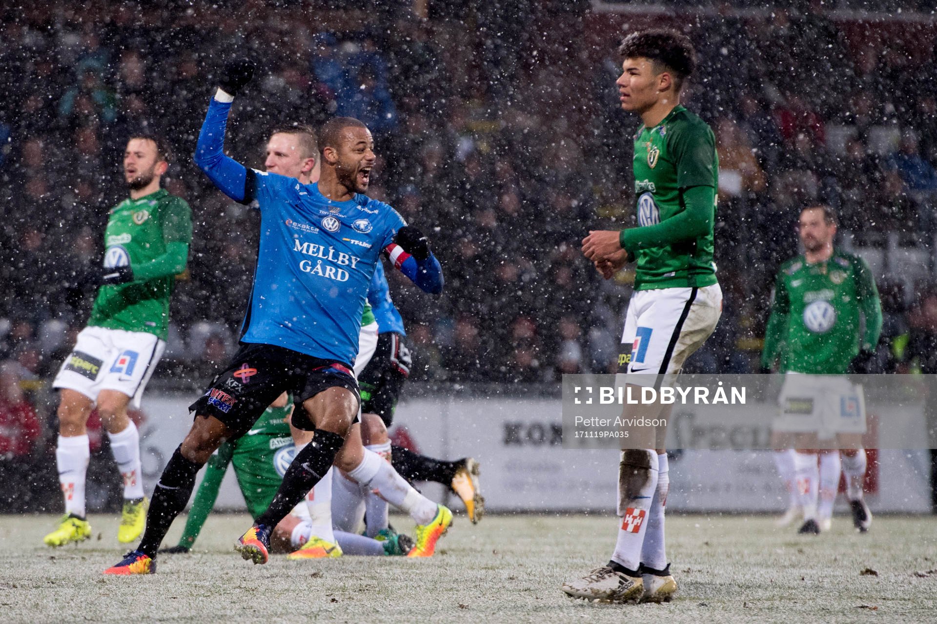 Trelleborgs Salif Camara Jönsson jublar