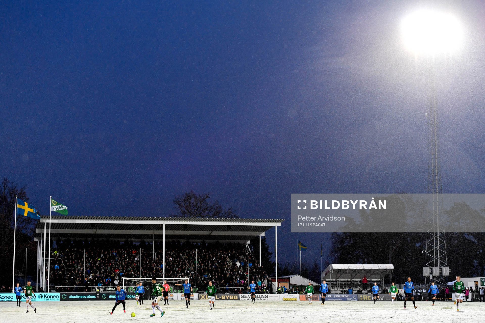 Ett snöigt Stadsparksvallen