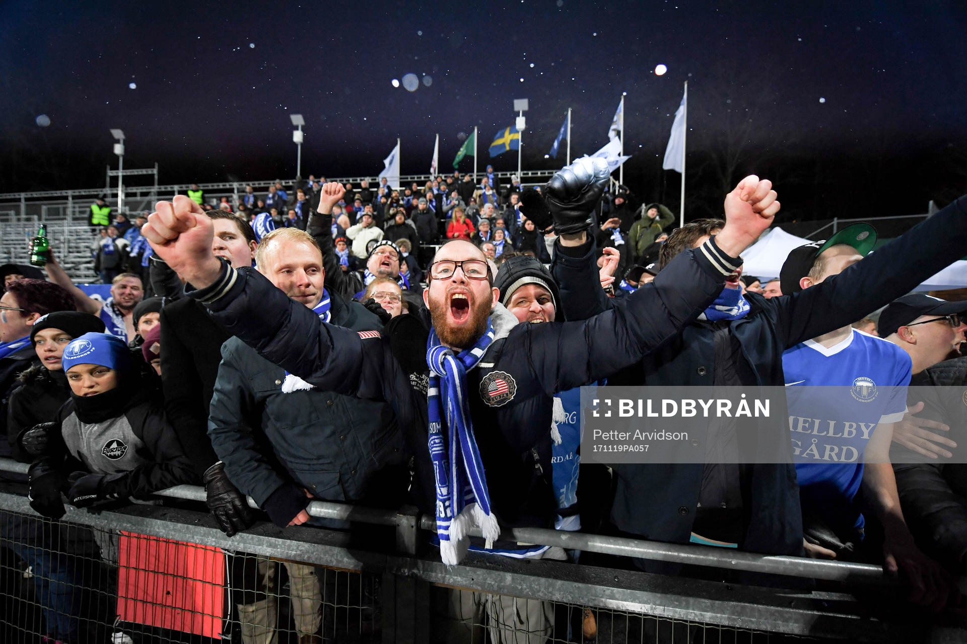 Trelleborgs supportrar jublar
