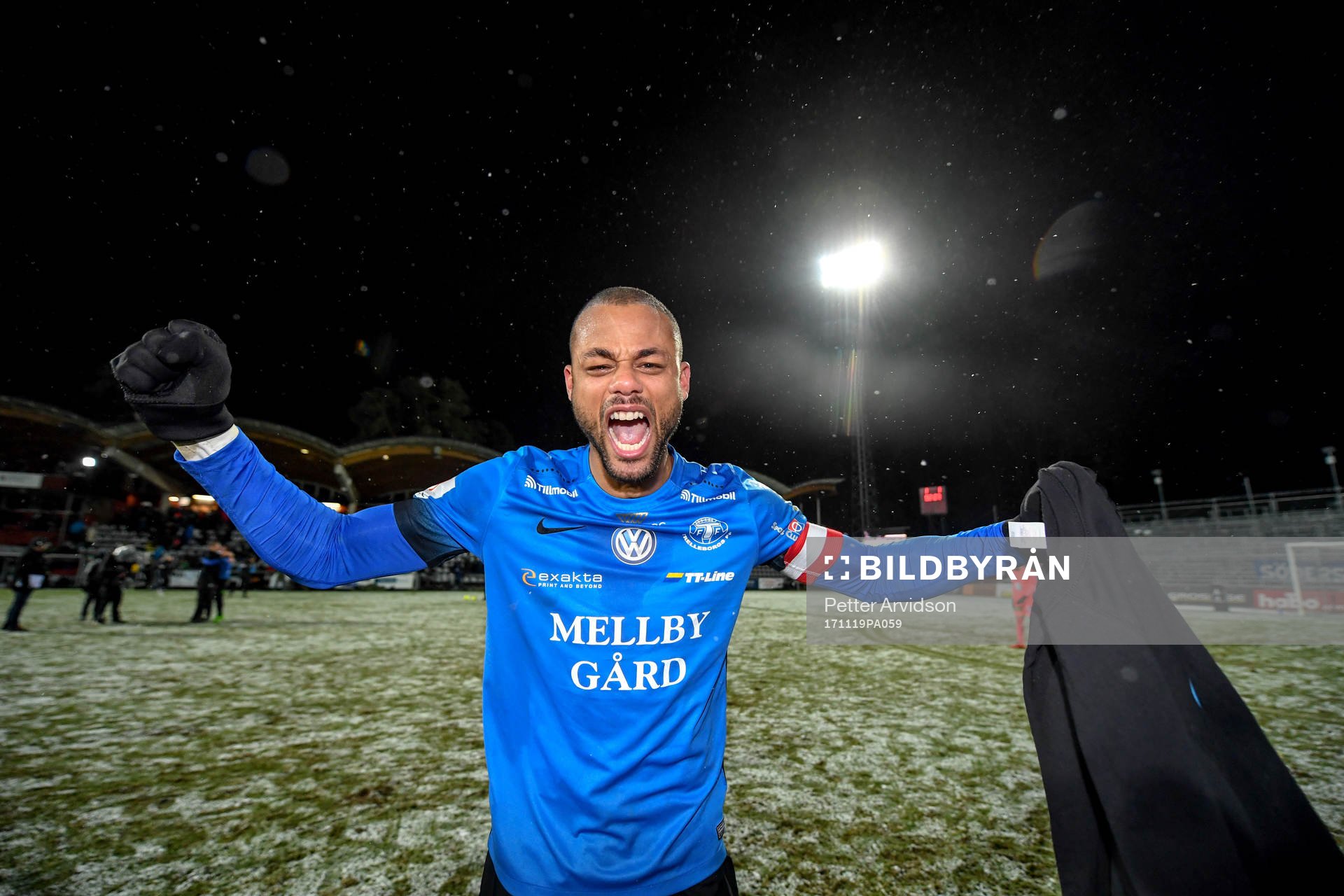 Trelleborgs Salif Camara Jönsson jublar